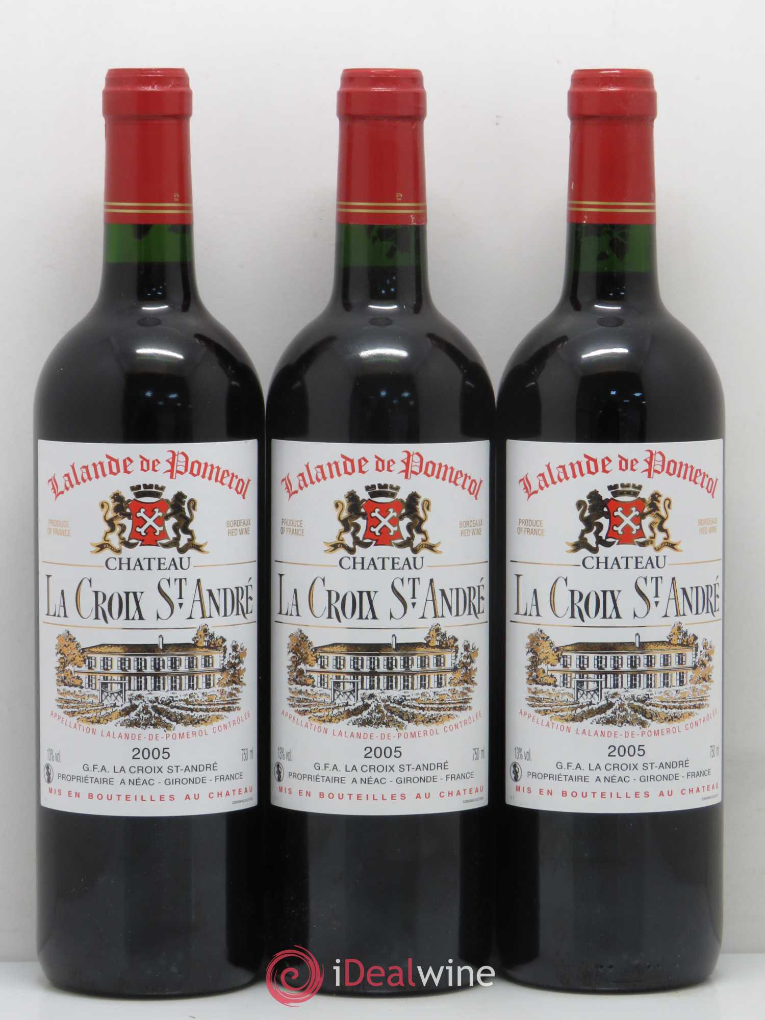 Bordeaux Lalande de Pomerol Château La Croix Saint André 2005 - Lot of 12 bottles - 1