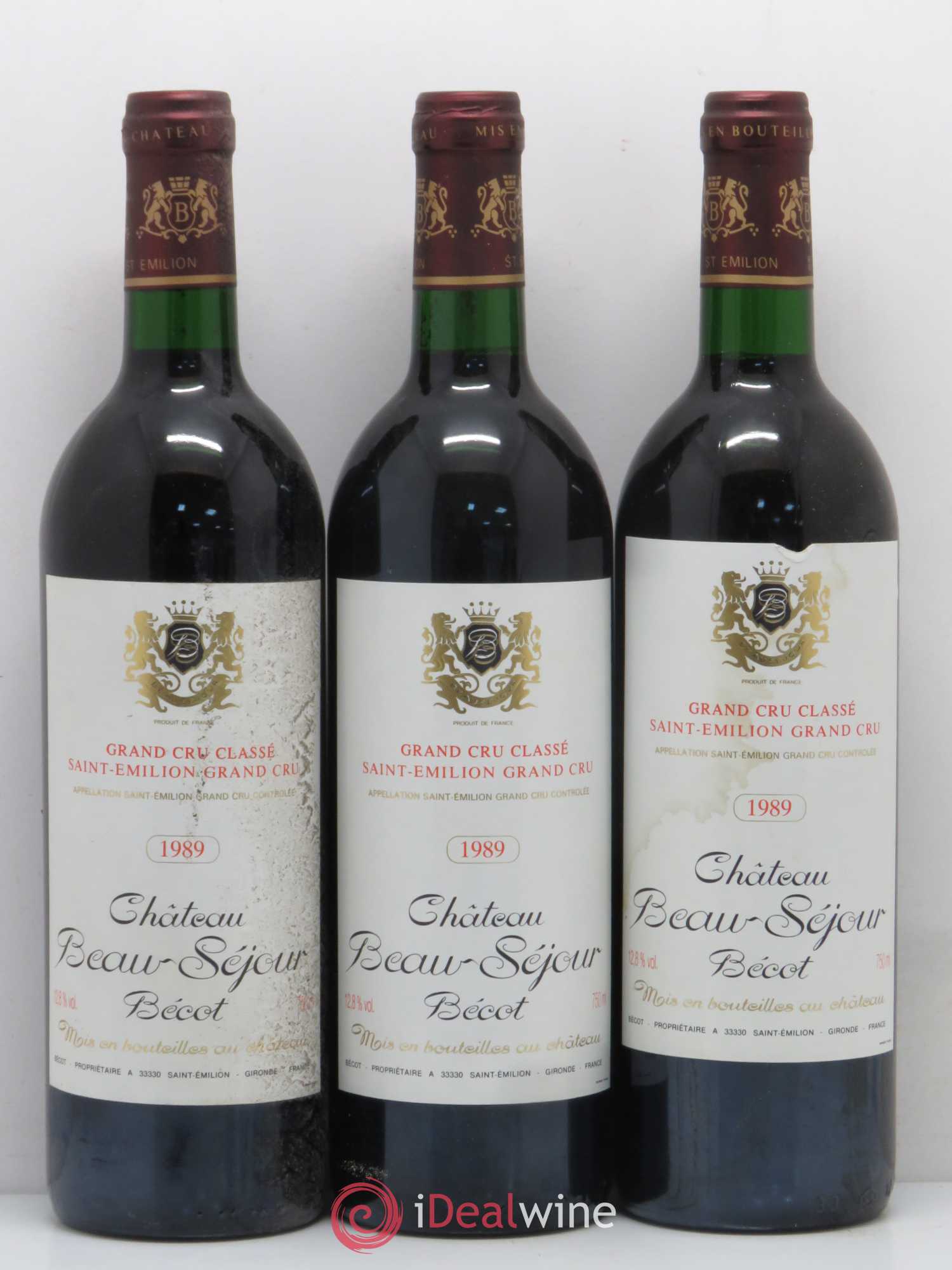 Château Beau-Séjour Bécot 1er Grand Cru Classé B 1989 - Lot de 11 bouteilles - 1