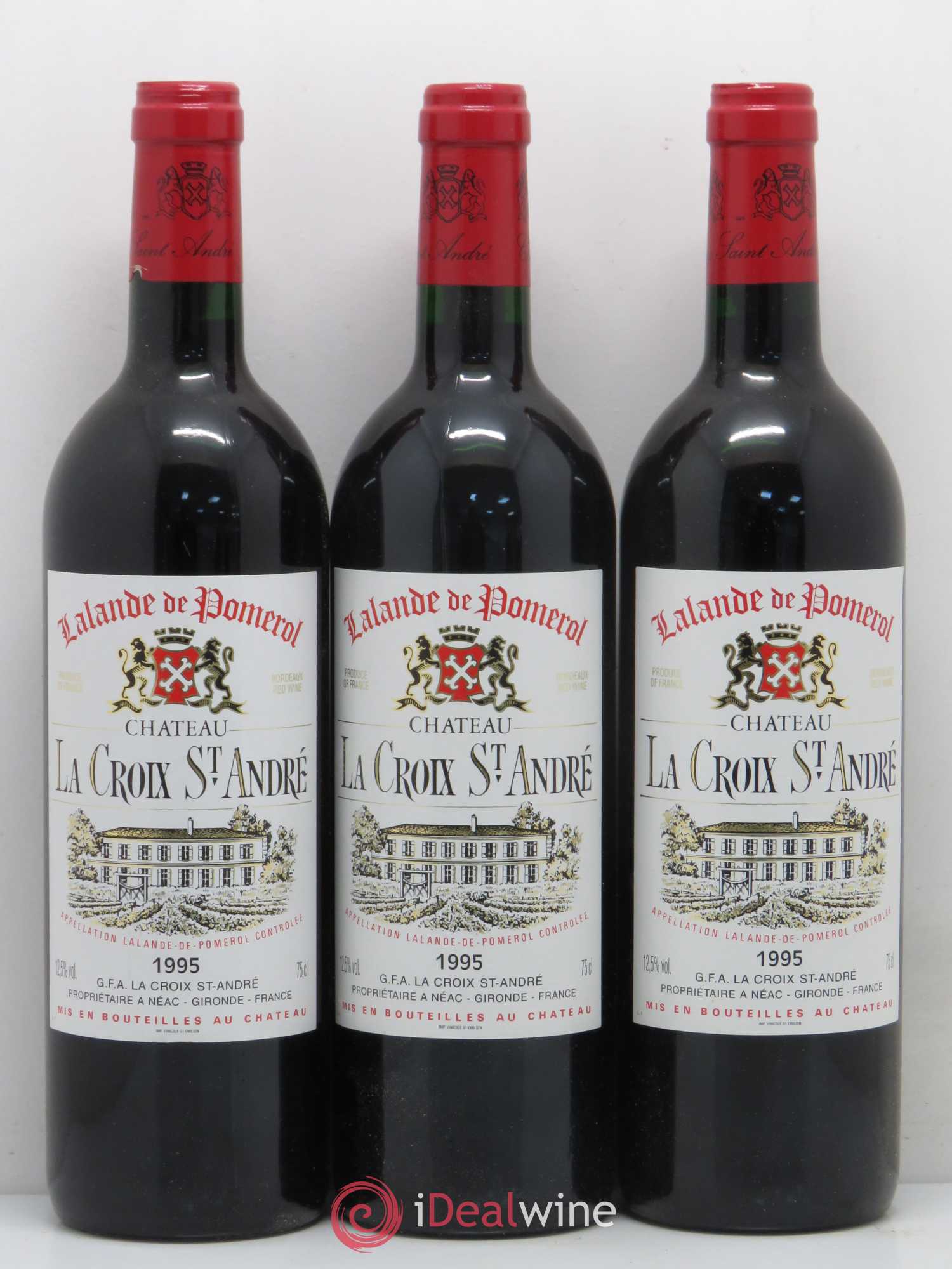 Bordeaux Lalande de Pomerol Château La Croix Saint André 1995 - Posten von 6 Flaschen - 1