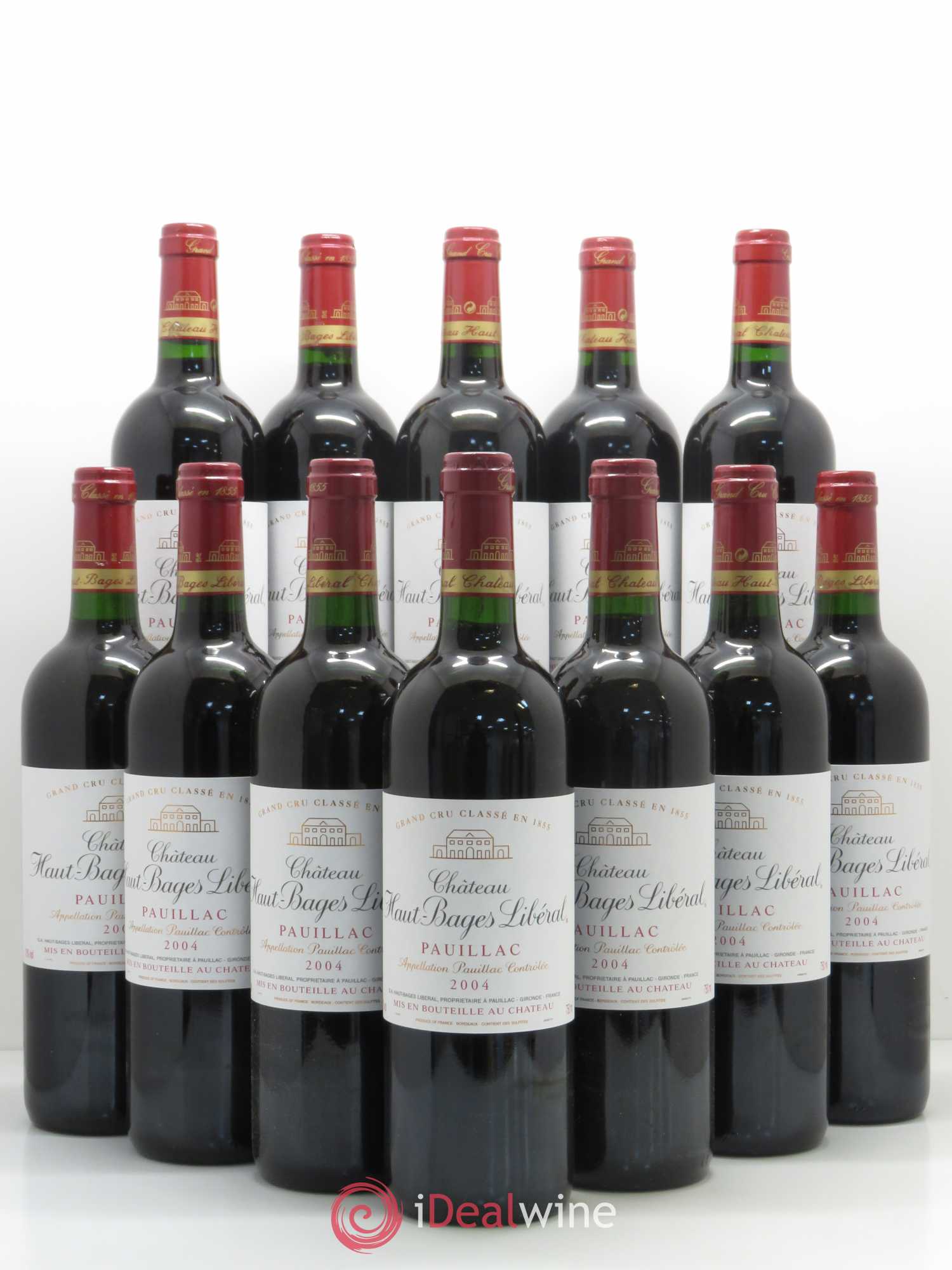 Château Haut Bages Libéral 5ème Grand Cru Classé 2004 - Lot de 12 bouteilles - 0