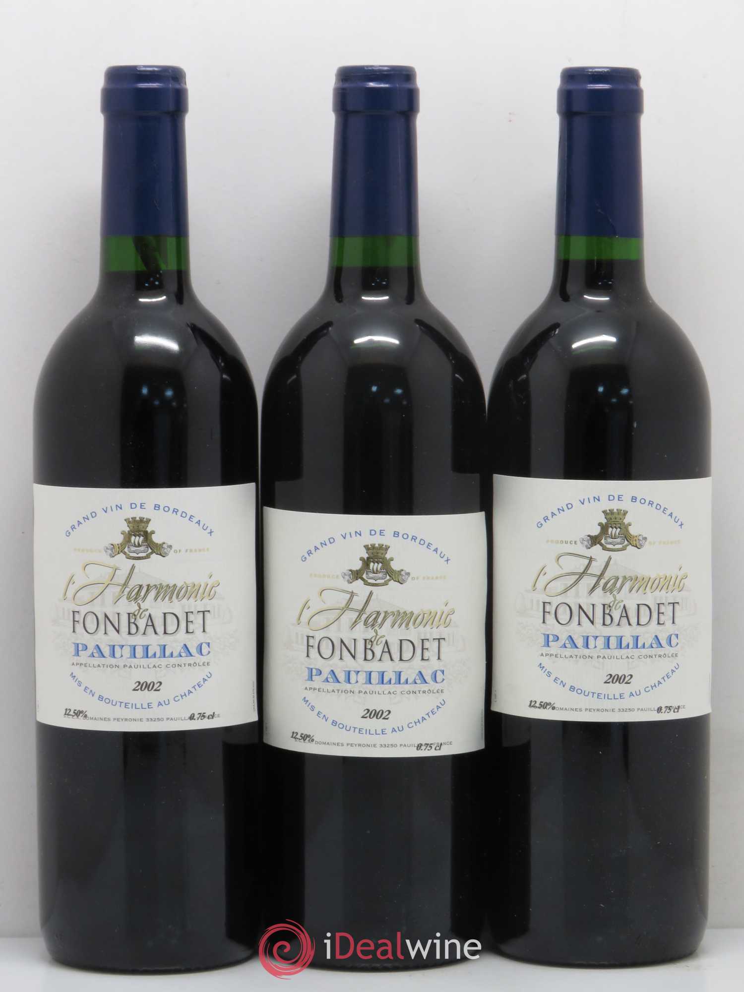 Château Fonbadet L'Harmonie de Fonbadet 2002 - Posten von 6 Flaschen - 2