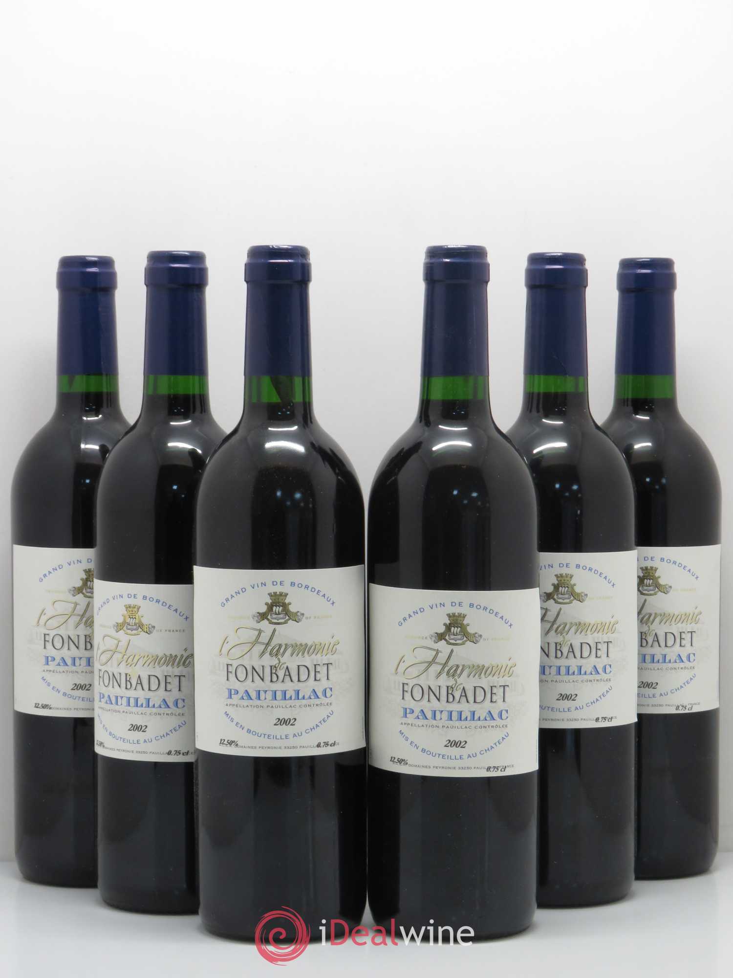Château Fonbadet L'Harmonie de Fonbadet 2002 - Posten von 6 Flaschen - 0