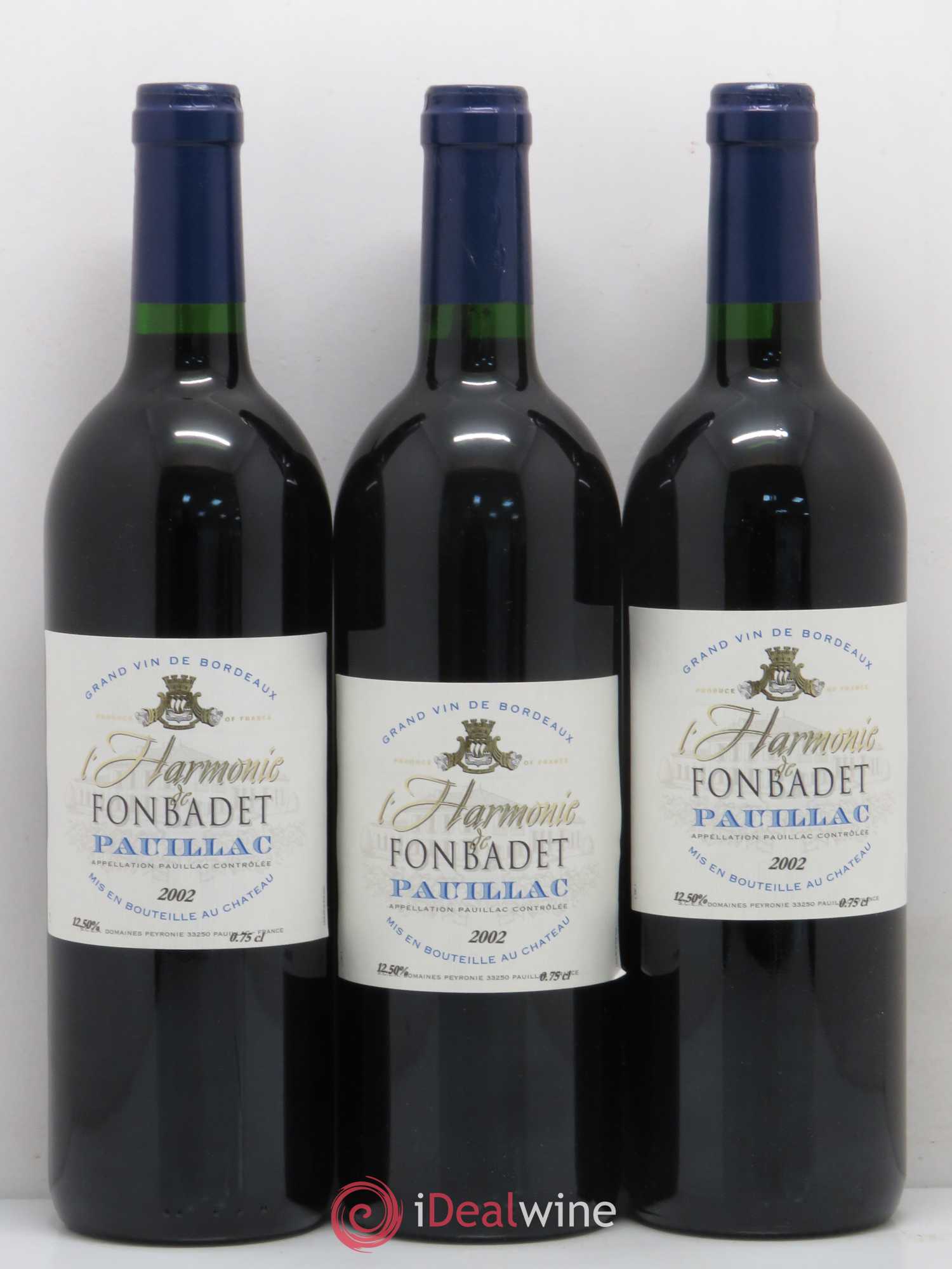 Château Fonbadet L'Harmonie de Fonbadet 2002 - Posten von 6 Flaschen - 2
