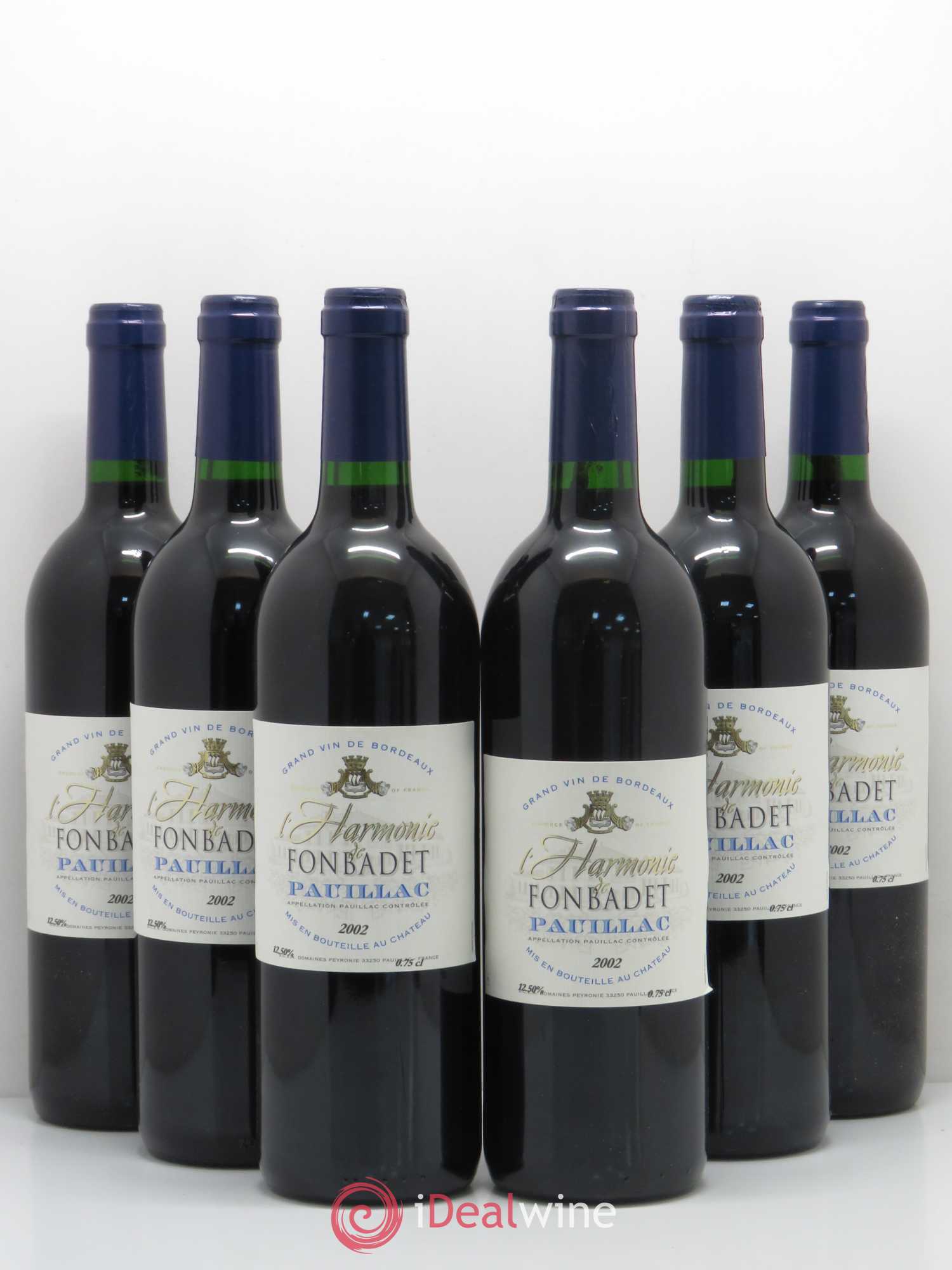 Château Fonbadet L'Harmonie de Fonbadet 2002 - Posten von 6 Flaschen - 0