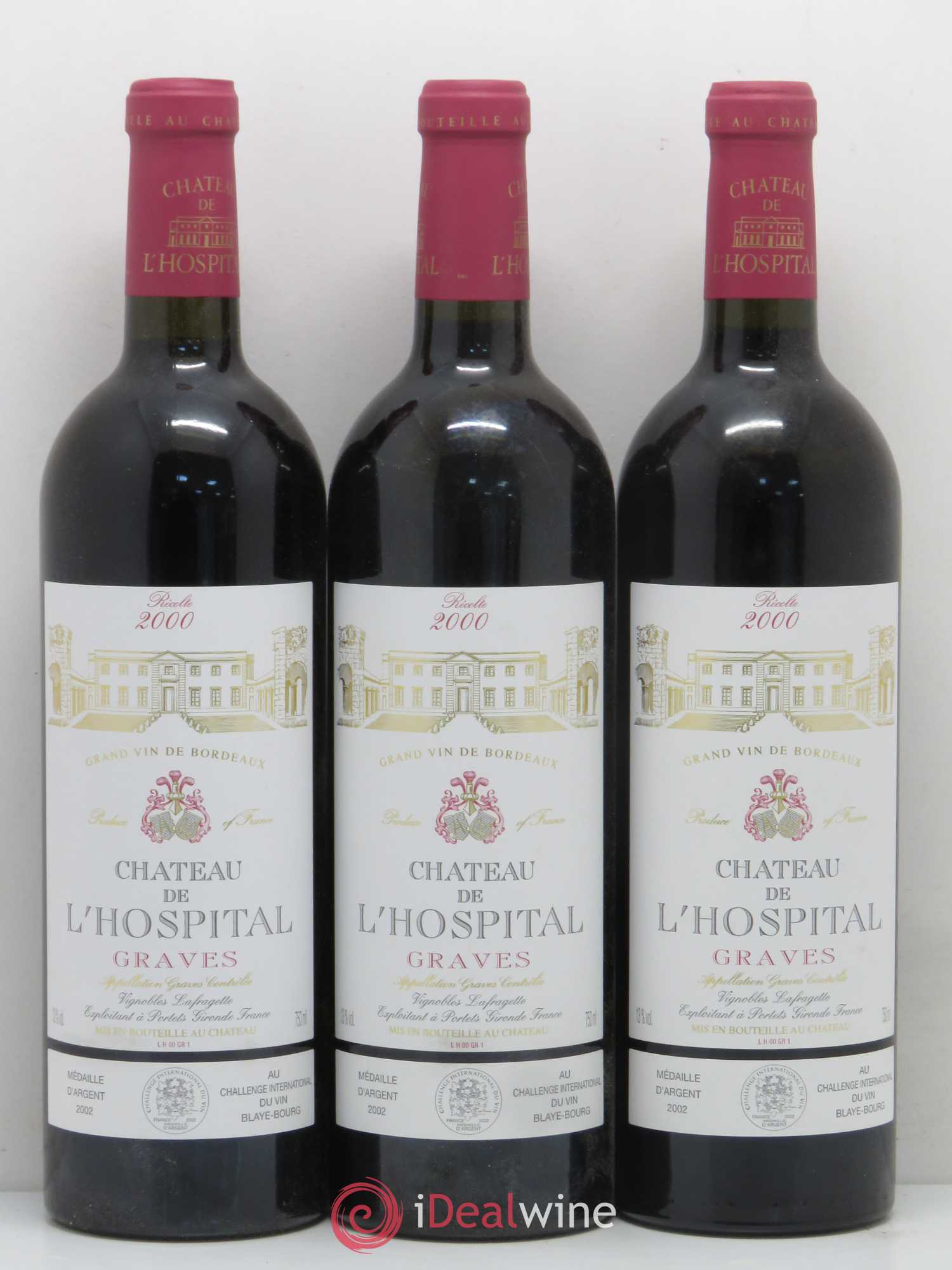 Graves Château de l'Hospital 2000 - Posten von 12 Flaschen - 1
