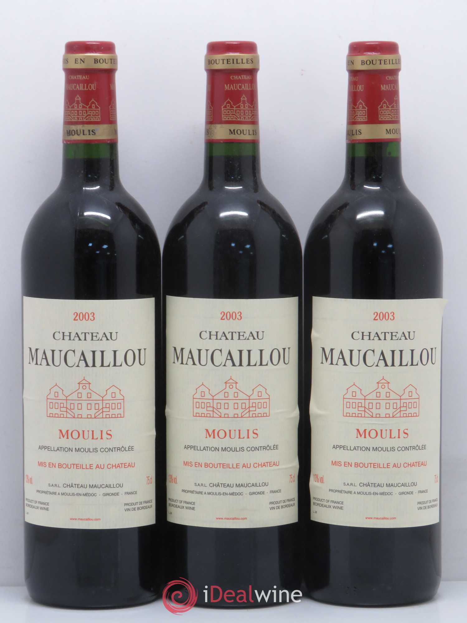 Château Maucaillou 2003 - Lot de 12 bouteilles - 1