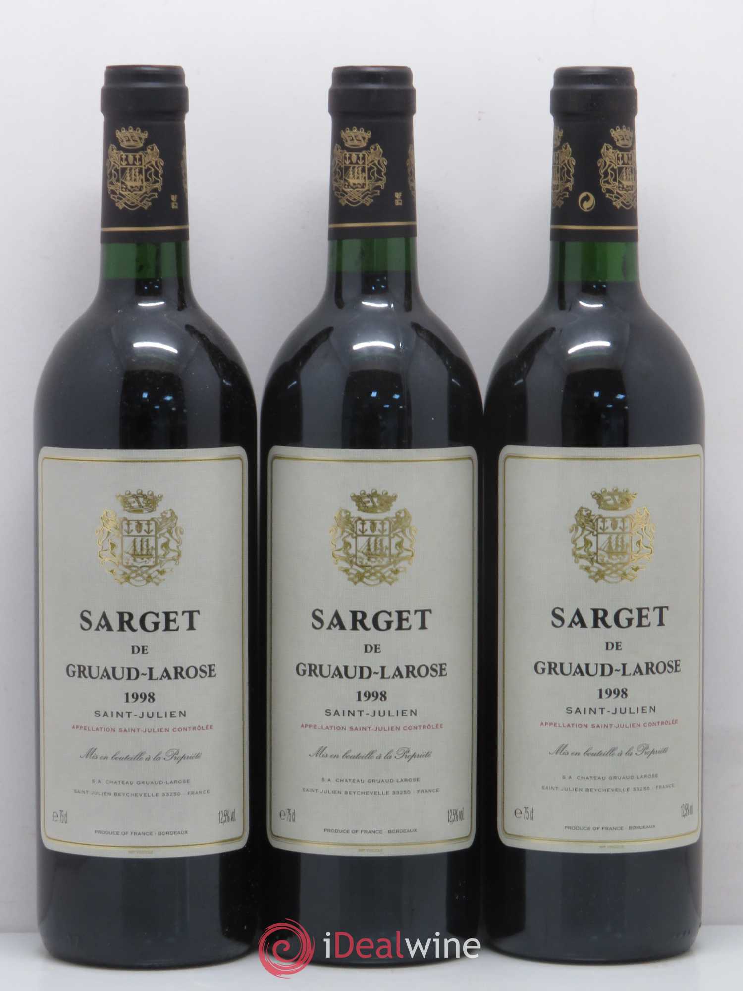Sarget de Gruaud Larose Second Vin 1998 - Lot de 12 bouteilles - 1