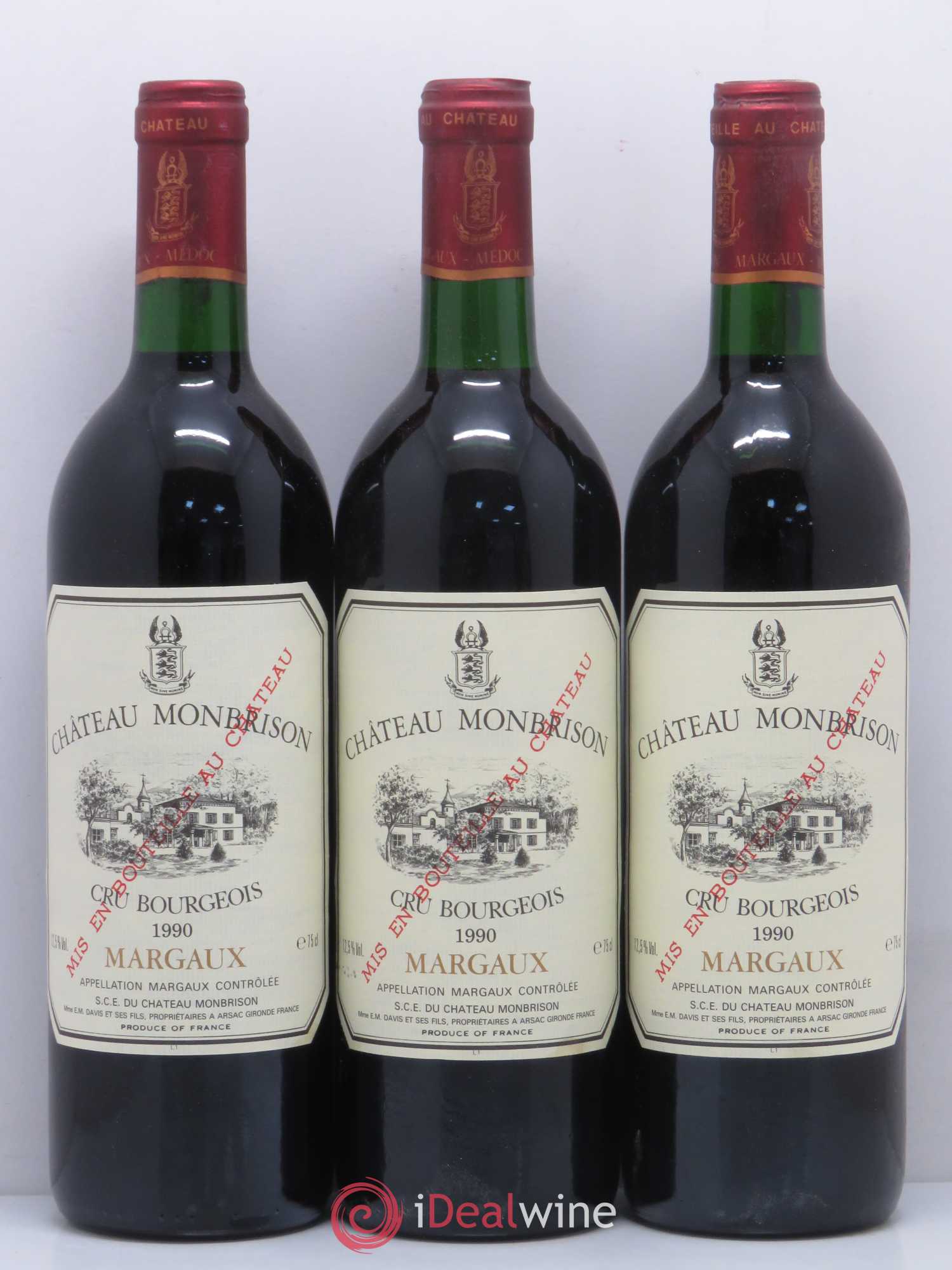 Château Monbrison 1990 - Lot de 12 bouteilles - 1