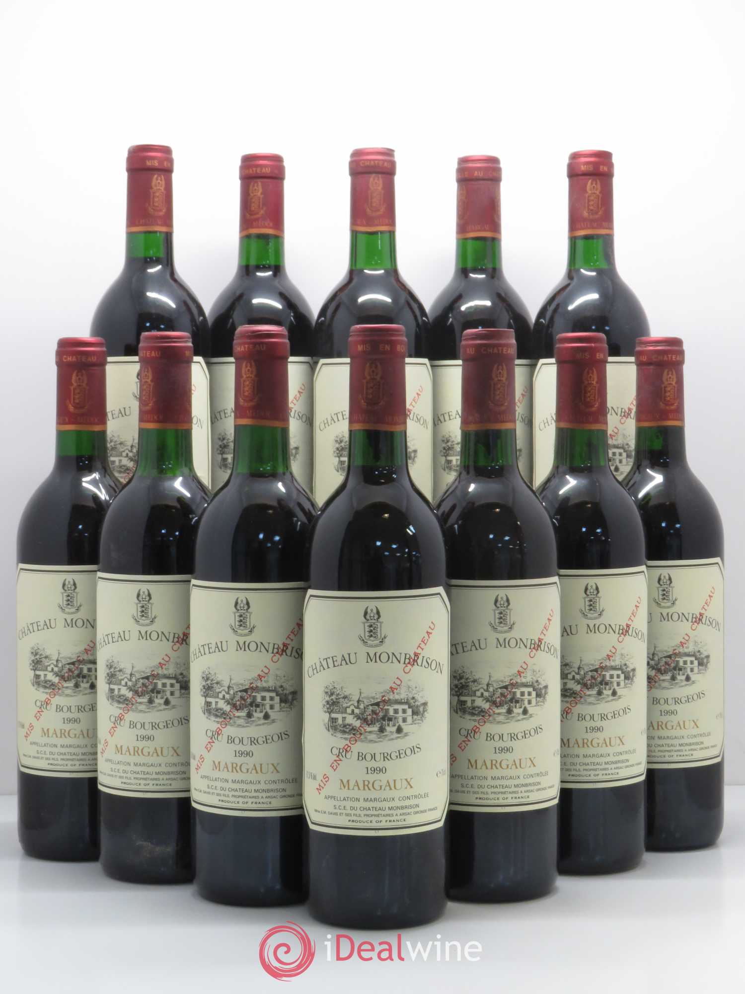 Château Monbrison 1990 - Lot de 12 bouteilles - 0