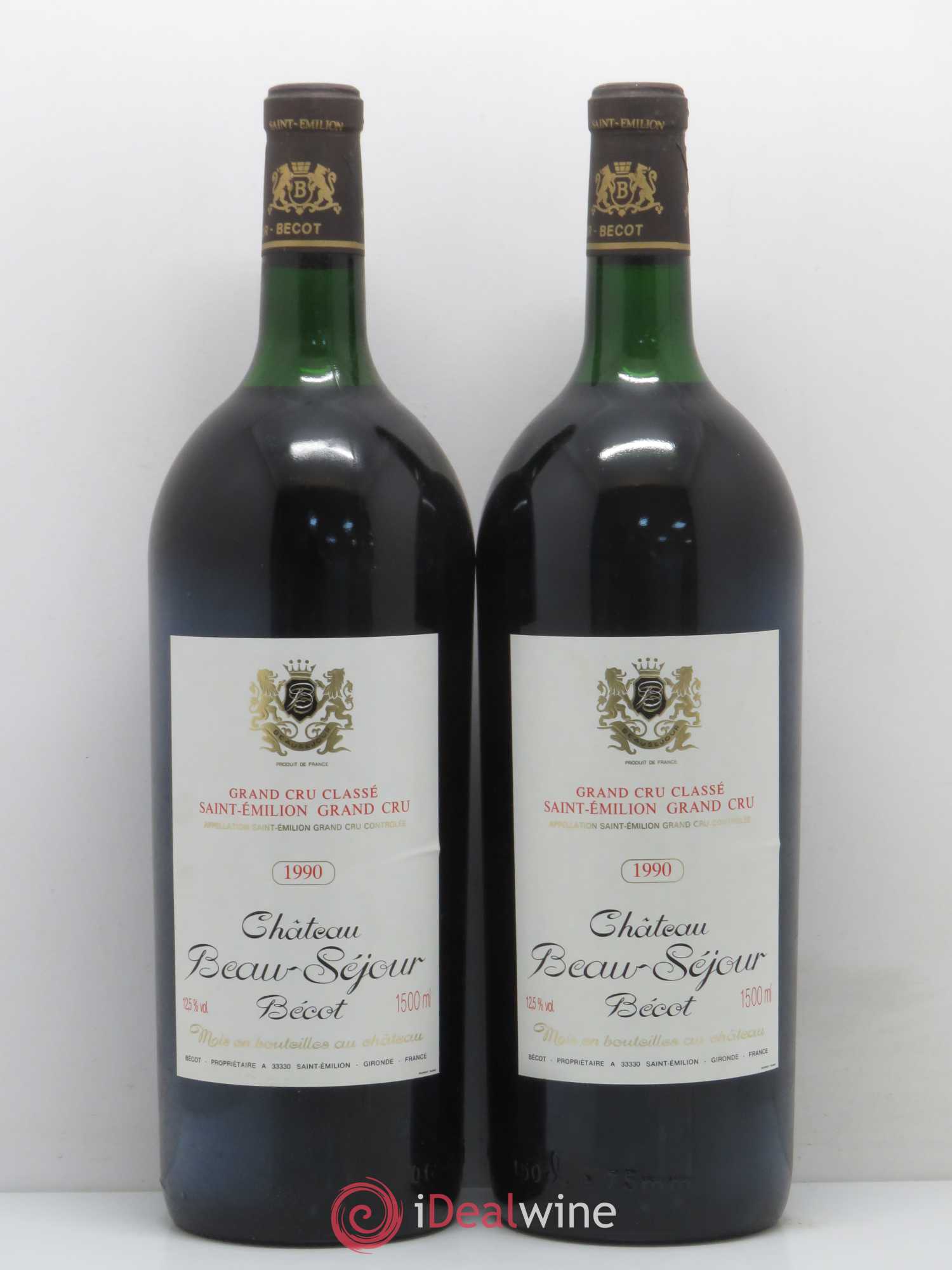 Château Beau-Séjour Bécot 1er Grand Cru Classé B 1990 - Lot de 2 magnums - 0