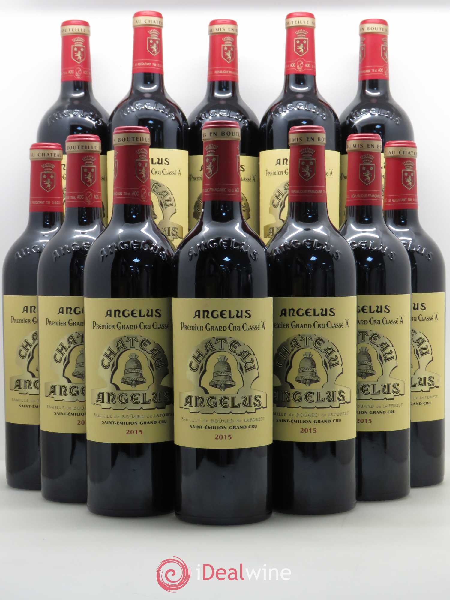 Château Angélus 1er Grand Cru Classé A 2015 - Lot de 12 bouteilles - 0