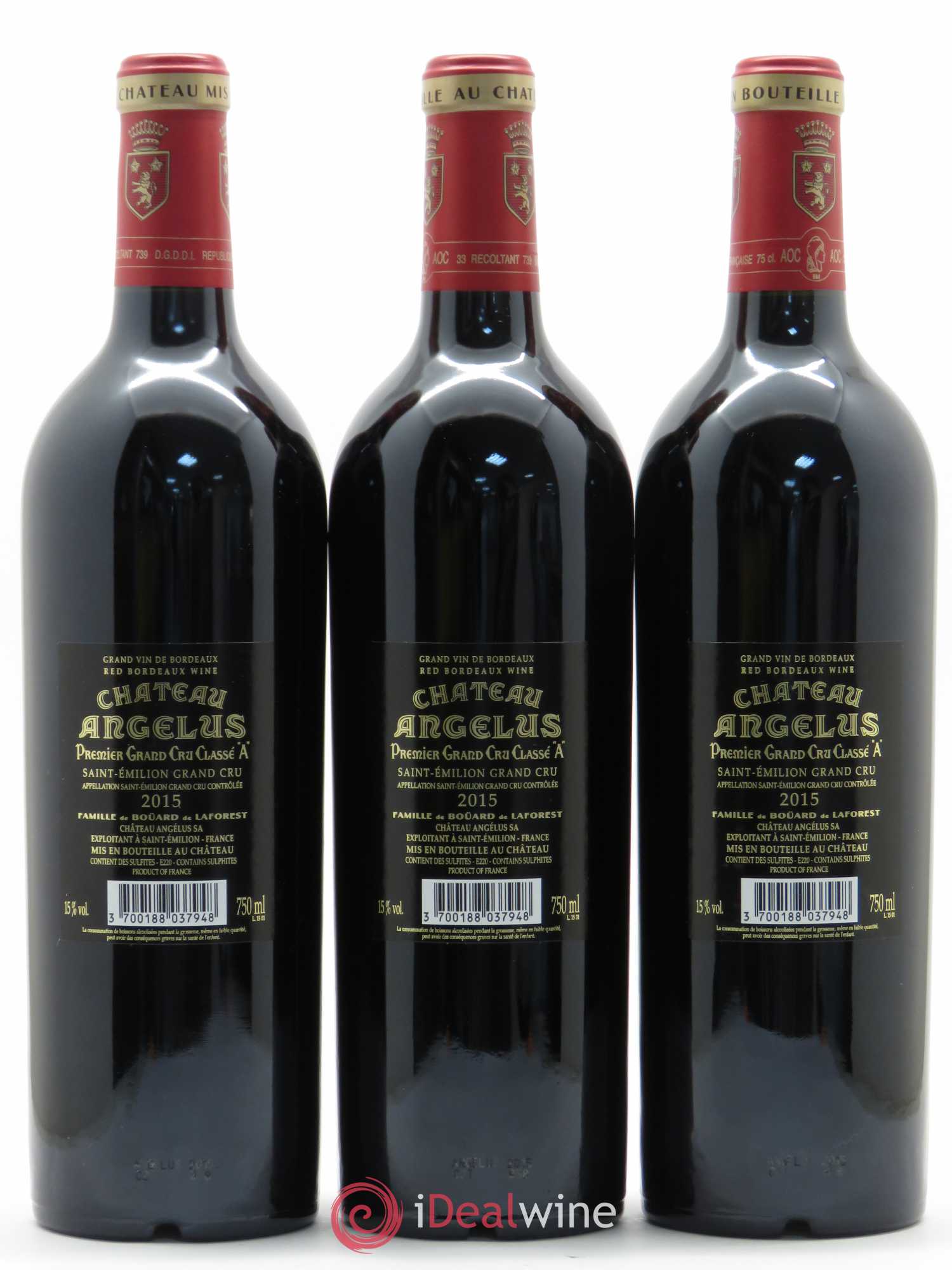 Château Angélus 1er Grand Cru Classé A 2015 - Lot de 6 bouteilles - 2