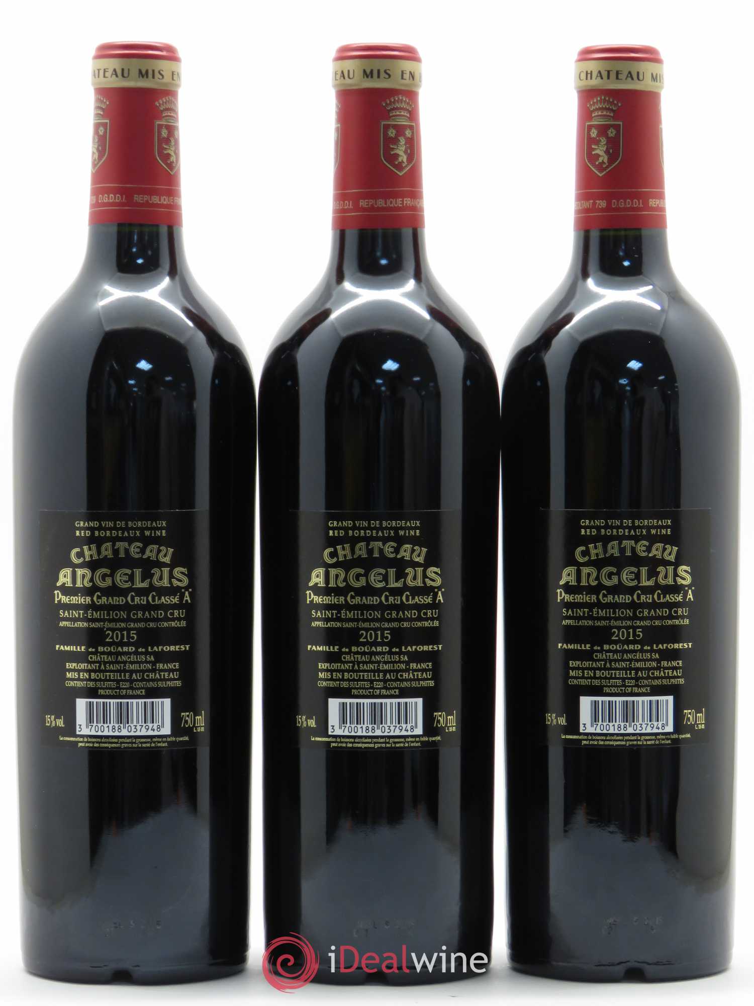 Château Angélus 1er Grand Cru Classé A 2015 - Lot de 6 bouteilles - 4