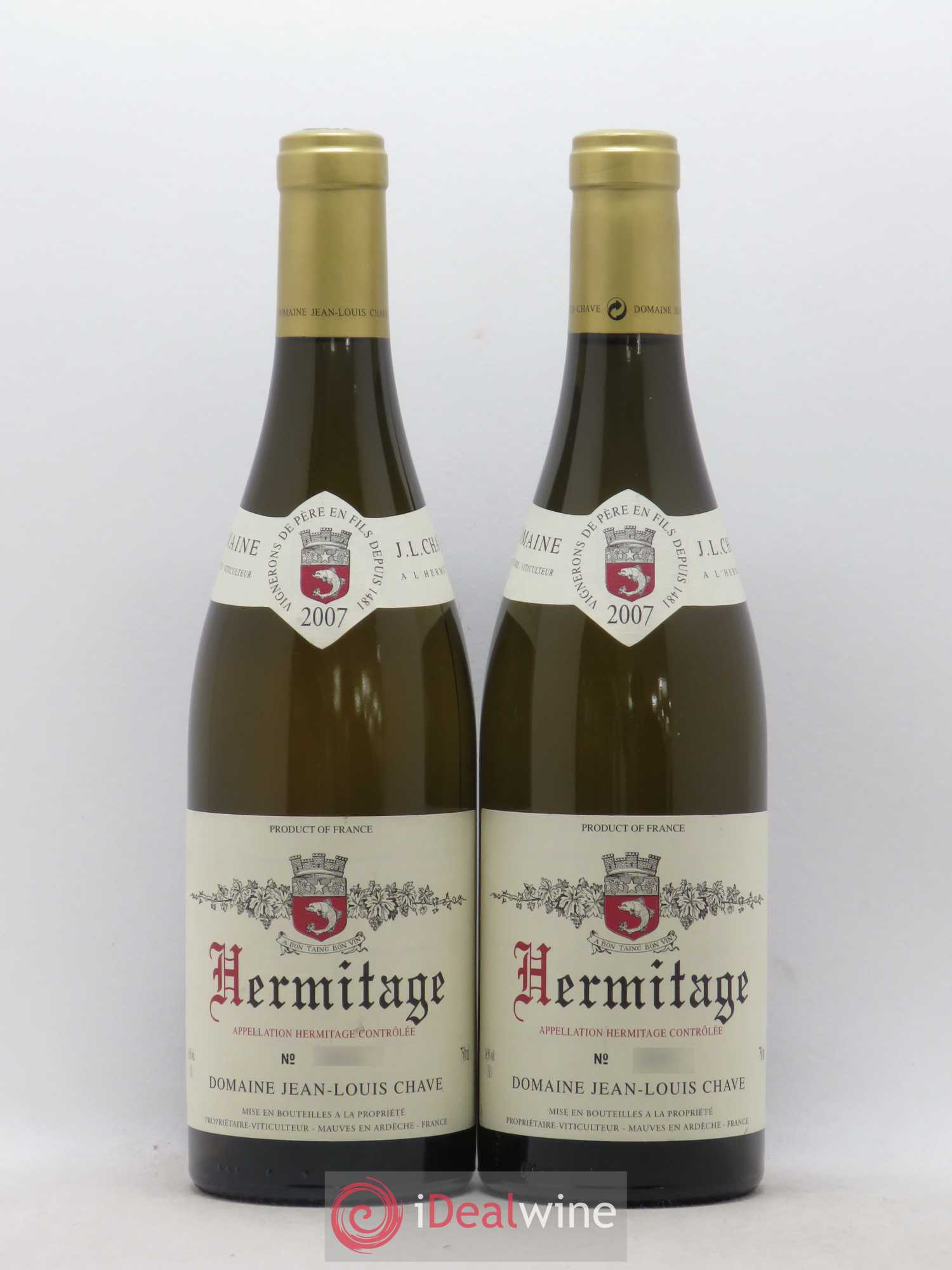 Hermitage Jean-Louis Chave 2007 - Lot de 2 bouteilles - 0