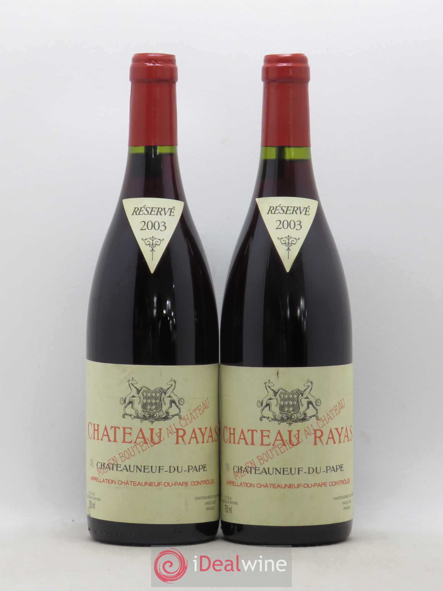 Châteauneuf-du-Pape Château Rayas Emmanuel Reynaud 2003 - Lot de 2 bouteilles - 0