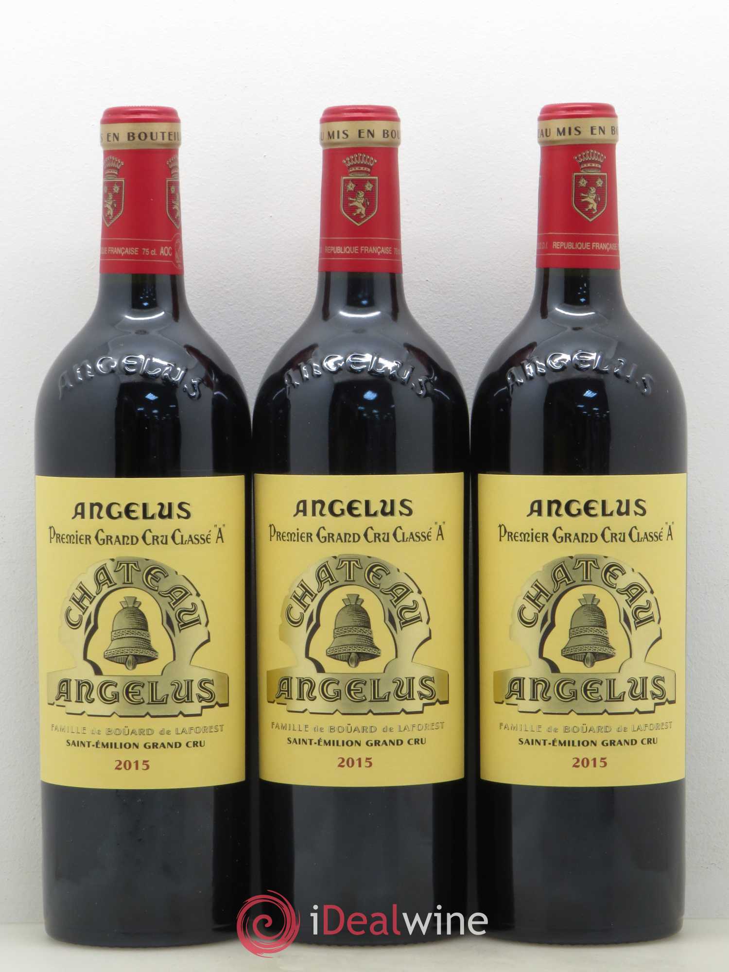 Château Angélus 1er Grand Cru Classé A 2015 - Lot de 3 bouteilles - 0