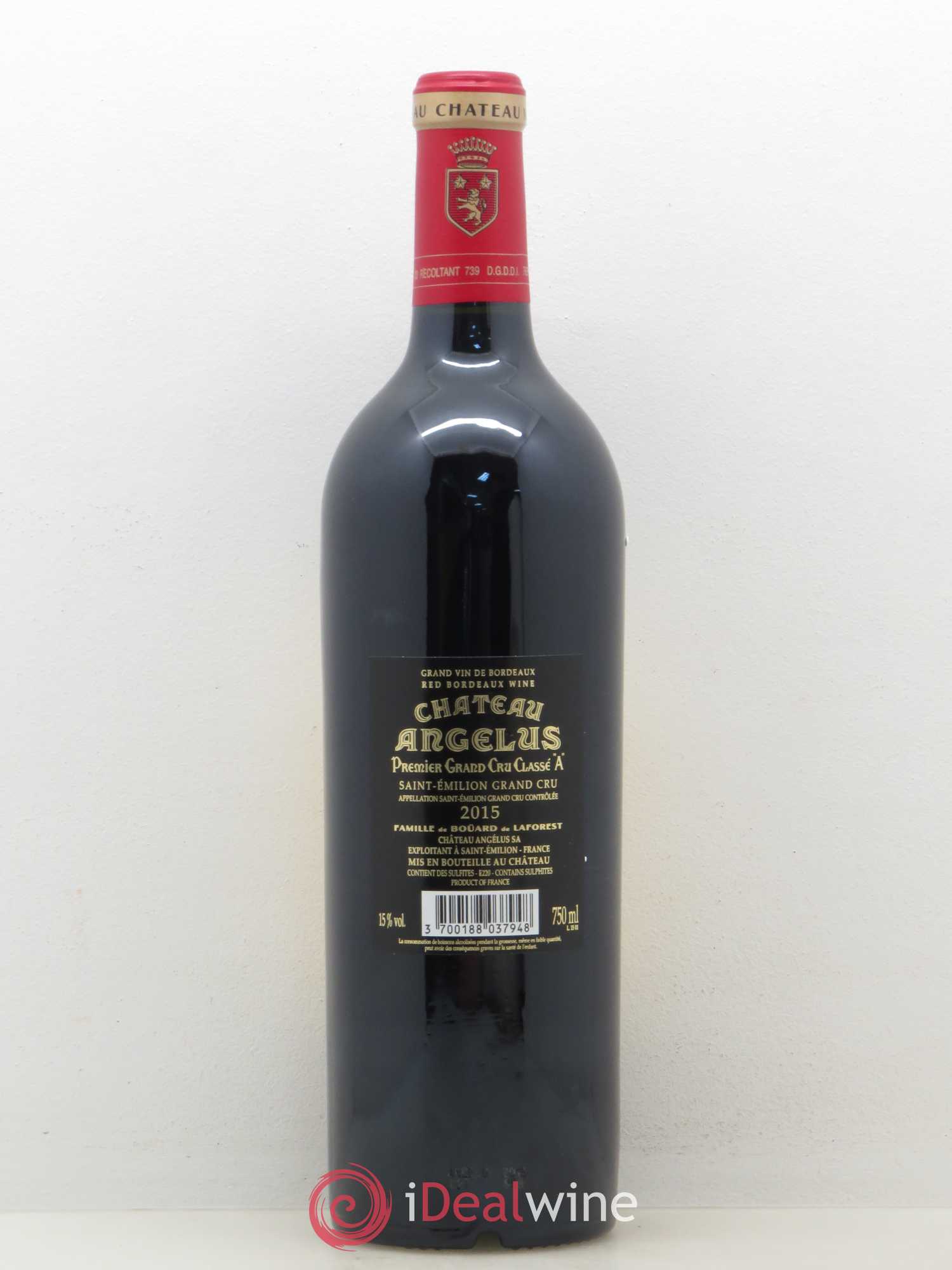 Château Angélus 1er Grand Cru Classé A 2015 - Lot de 1 bouteille - 1