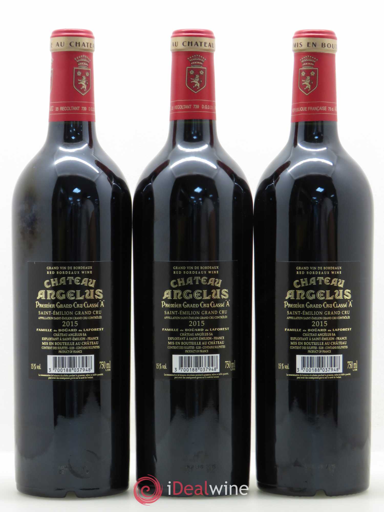 Château Angélus 1er Grand Cru Classé A 2015 - Lot de 12 bouteilles - 2