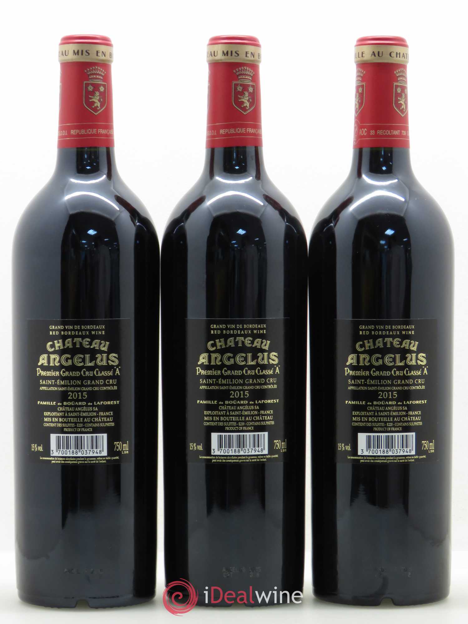 Château Angélus 1er Grand Cru Classé A 2015 - Lot de 12 bouteilles - 4