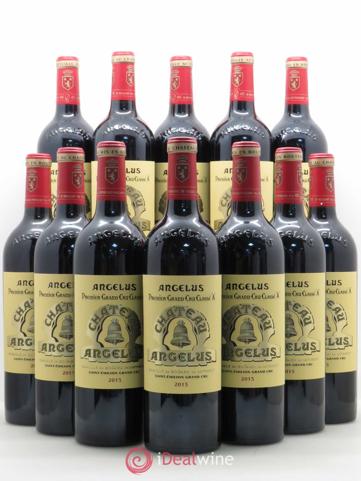 Château Angélus 1er Grand Cru Classé A 2015 - Lot de 12 bouteilles - 0