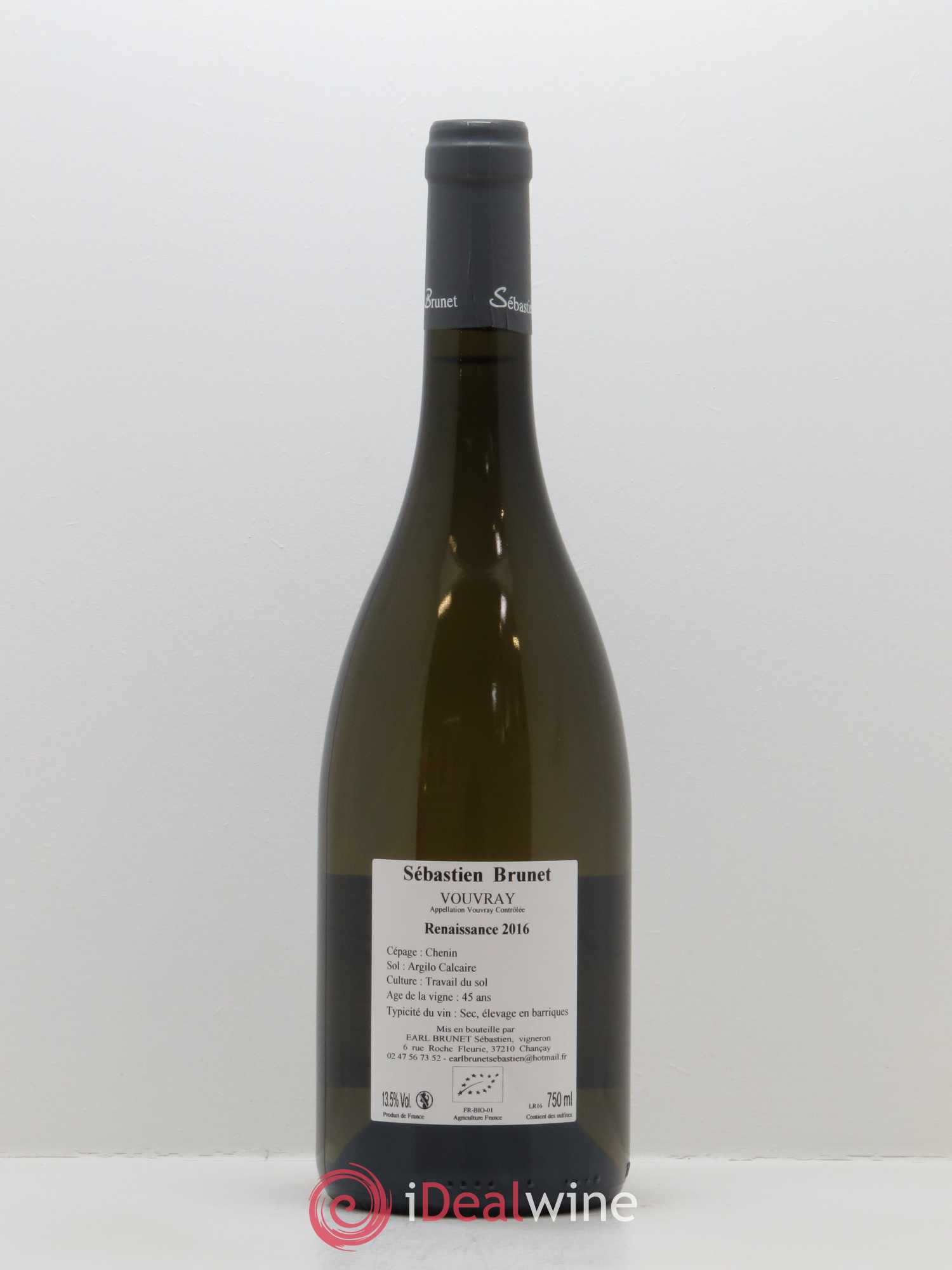 Vouvray Renaissance Sébastien Brunet 2016 - Posten von 1 Flasche - 1