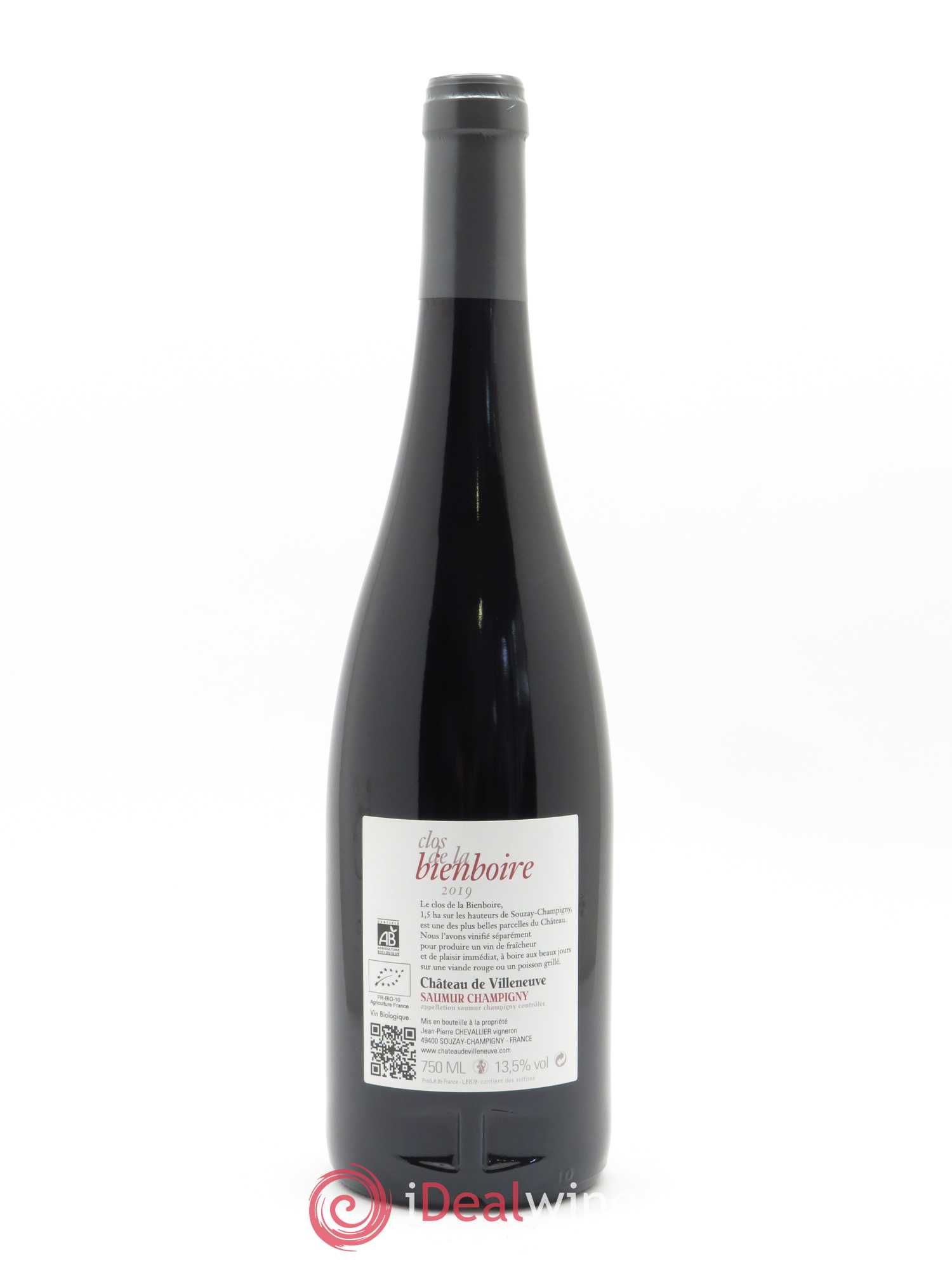 Saumur-Champigny Clos de la Bienboire Château de Villeneuve 2019 - Posten von 1 Flasche - 1