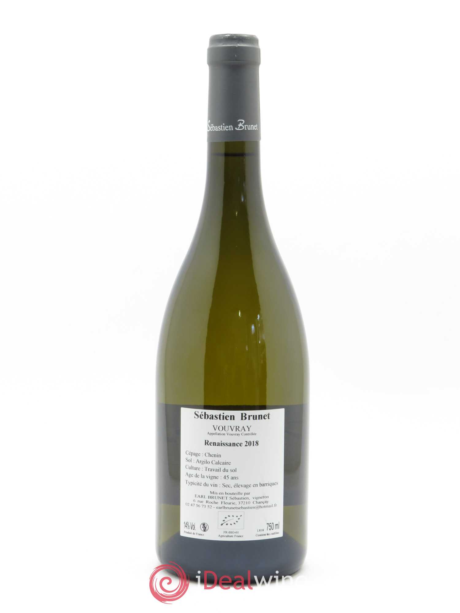 Vouvray Renaissance Sébastien Brunet 2018 - Posten von 1 Flasche - 1
