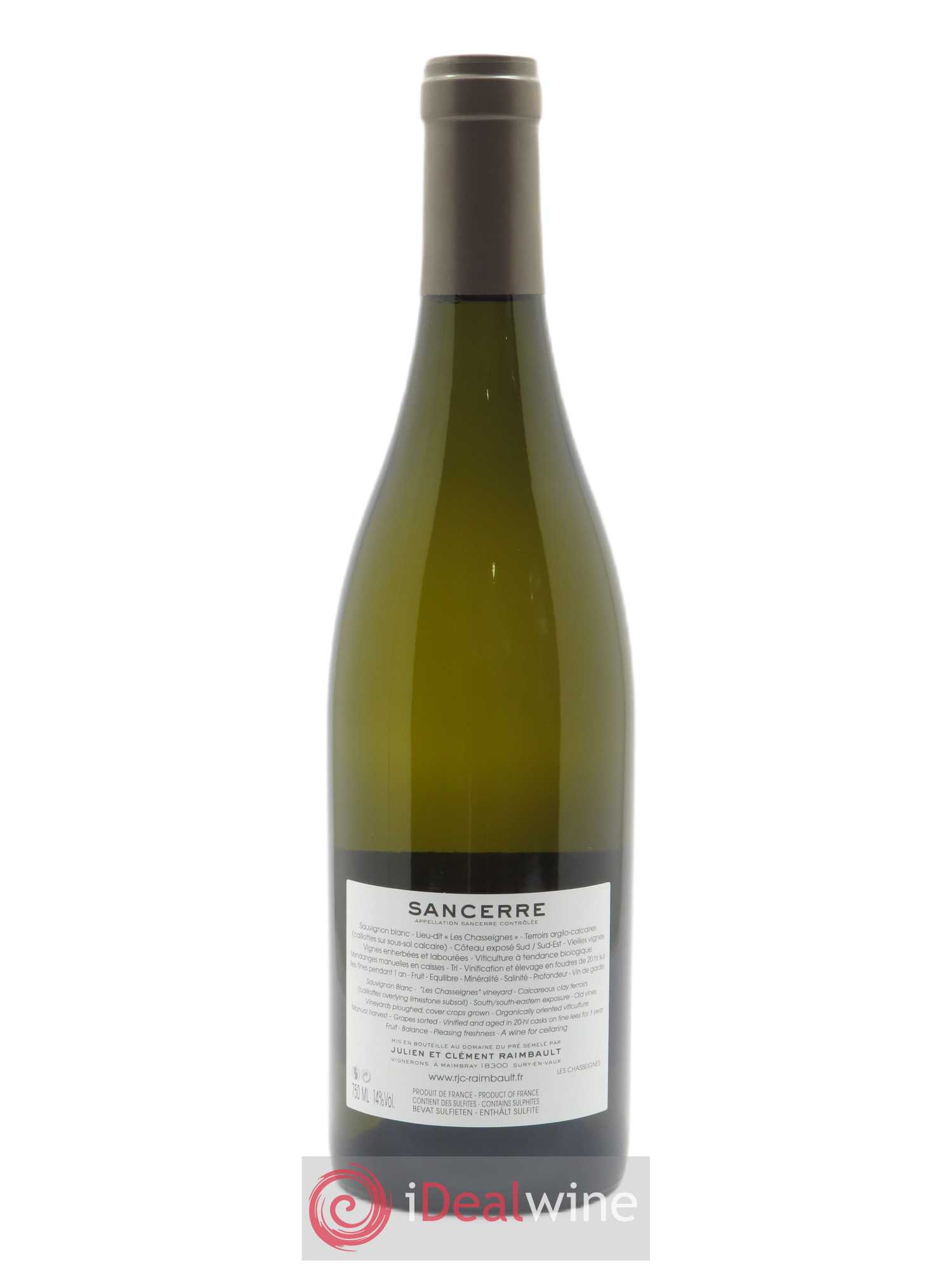 Sancerre Les Chasseignes Domaine Du Pré Semelé 2019 - Lot de 1 bouteille - 1