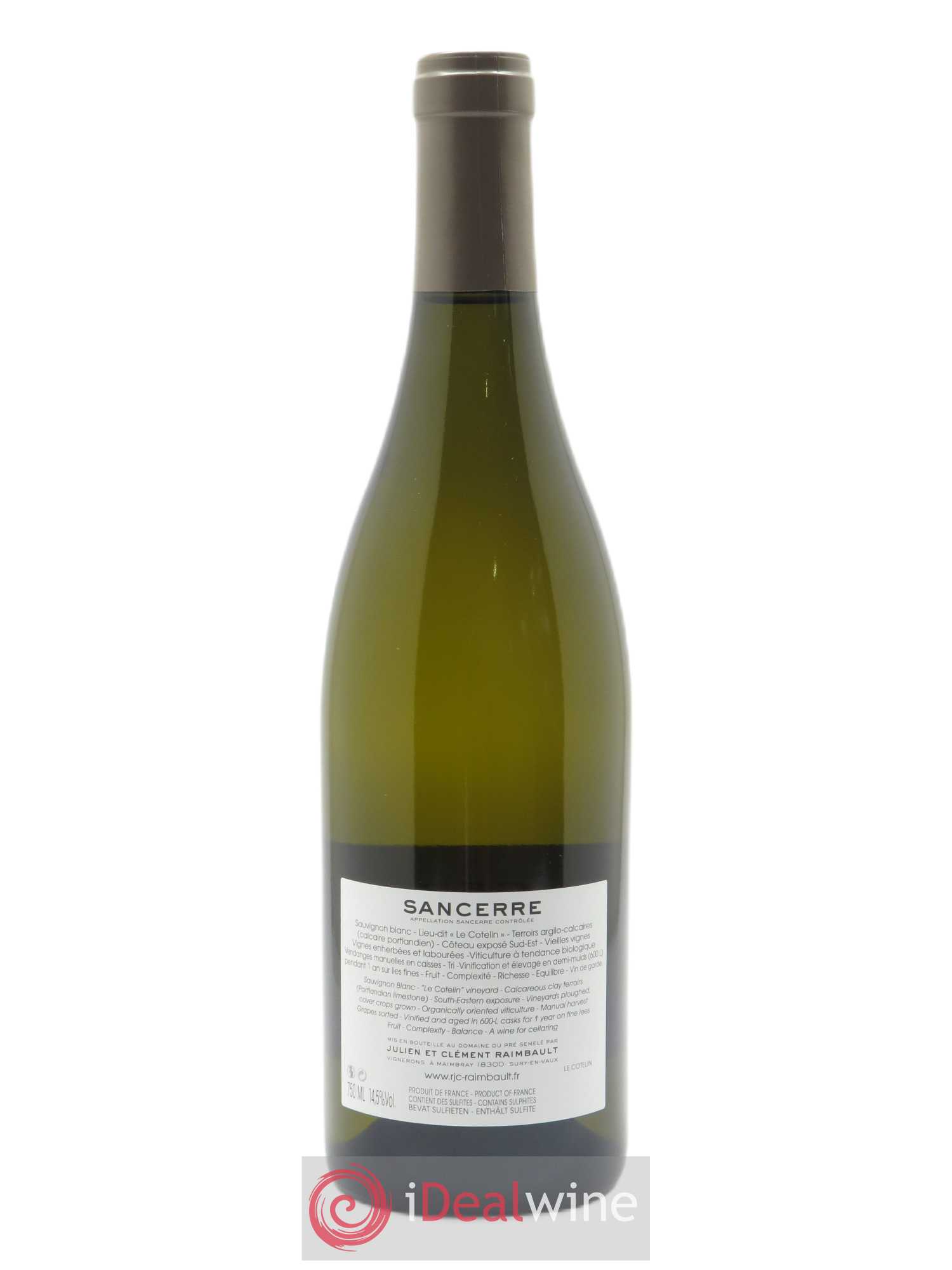 Sancerre Le Cotelin Domaine Du Pré Semelé 2019 - Lot de 1 bouteille - 1
