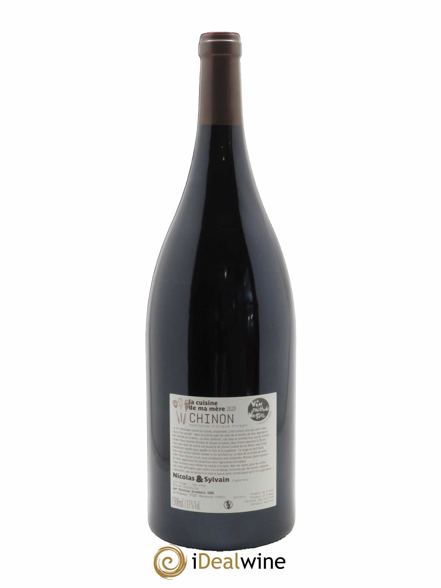 Chinon Cuisine de ma Mère Domaine Grosbois 2020 - Lot de 1 magnum - 1