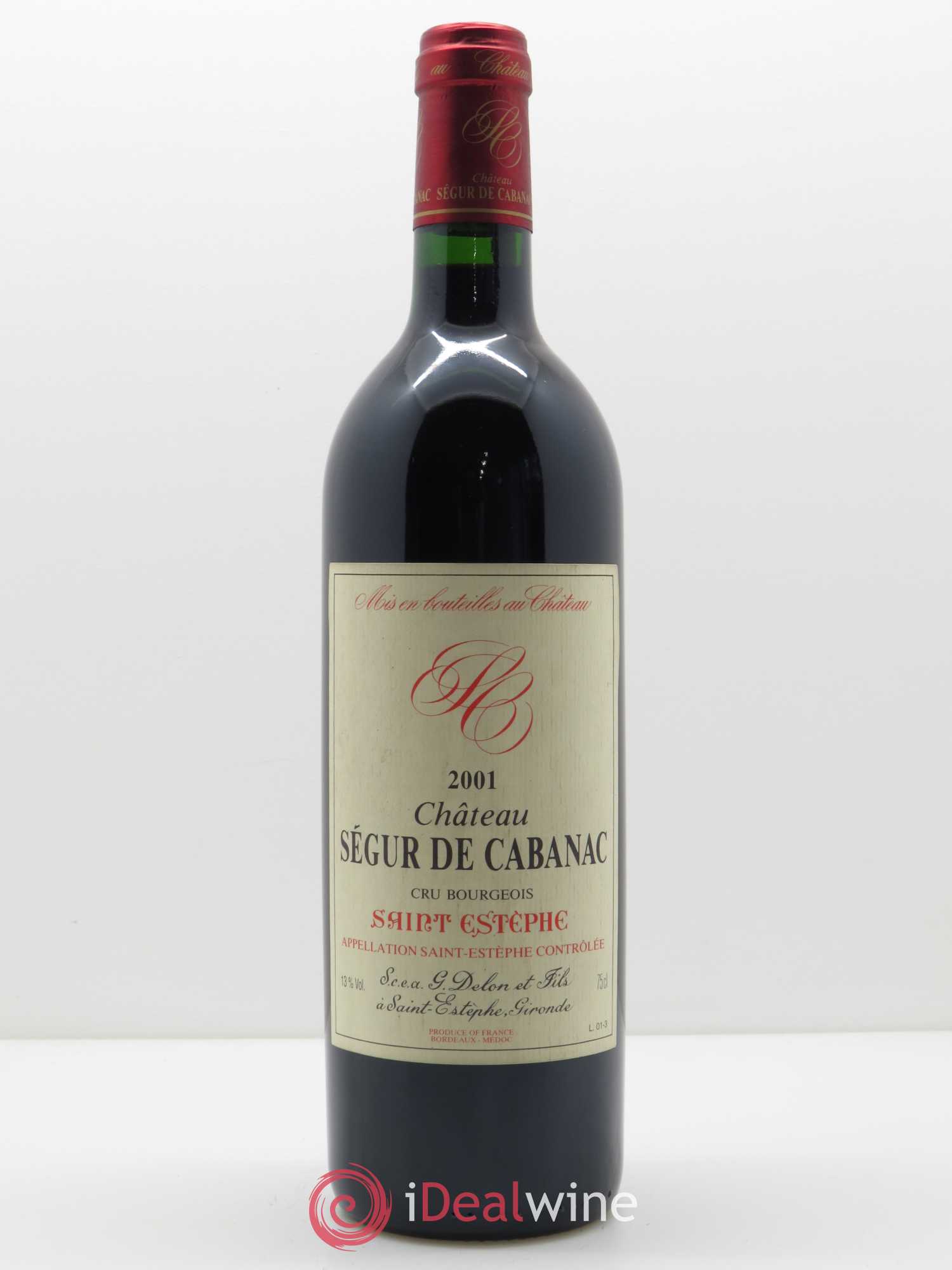 Château Ségur de Cabanac Cru Bourgeois 2001 - Lot de 1 bouteille - 0