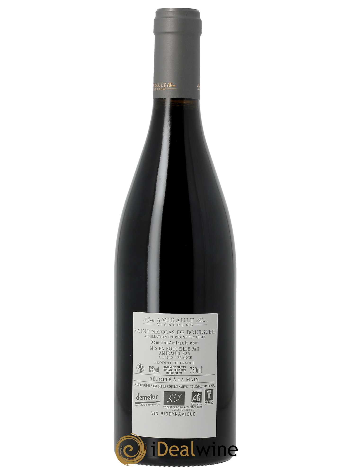 Saint-Nicolas de Bourgueil Les Quarterons Agnès et Xavier Amirault 2021 - Lotto di 1 bottiglia - 1