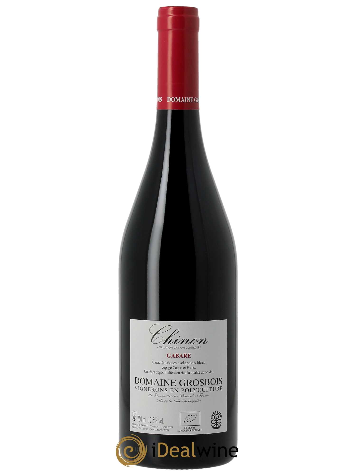 Chinon Gabare Domaine Grosbois 2021 - Lot of 1 bottle - 1