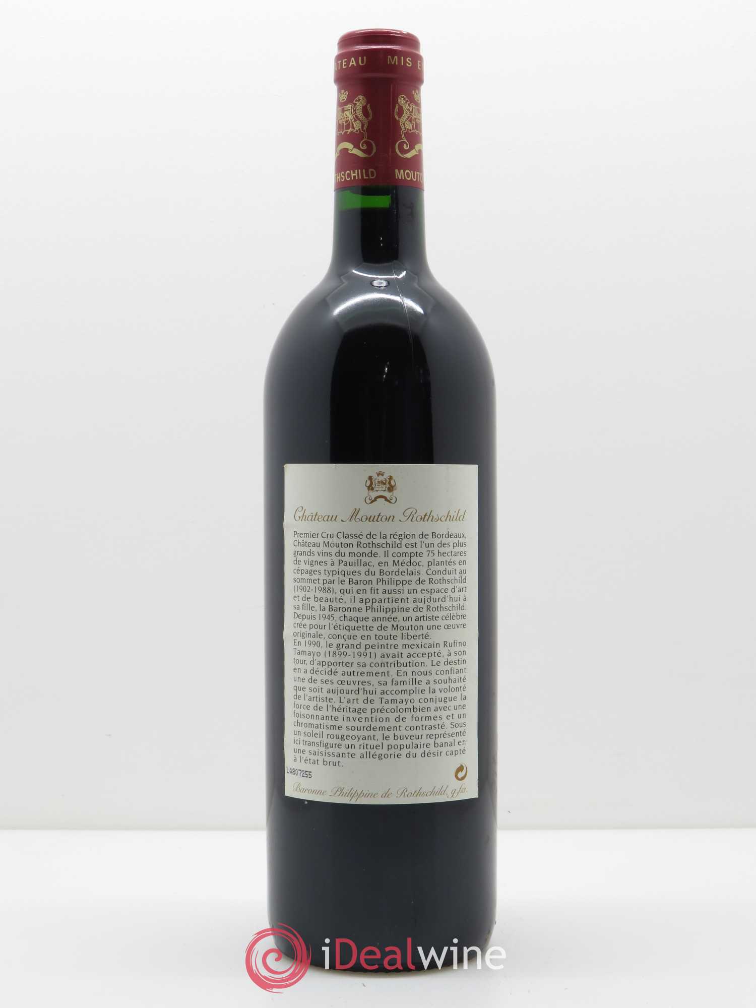Château Mouton Rothschild 1er Grand Cru Classé 1998 - Lot de 1 bouteille - 1