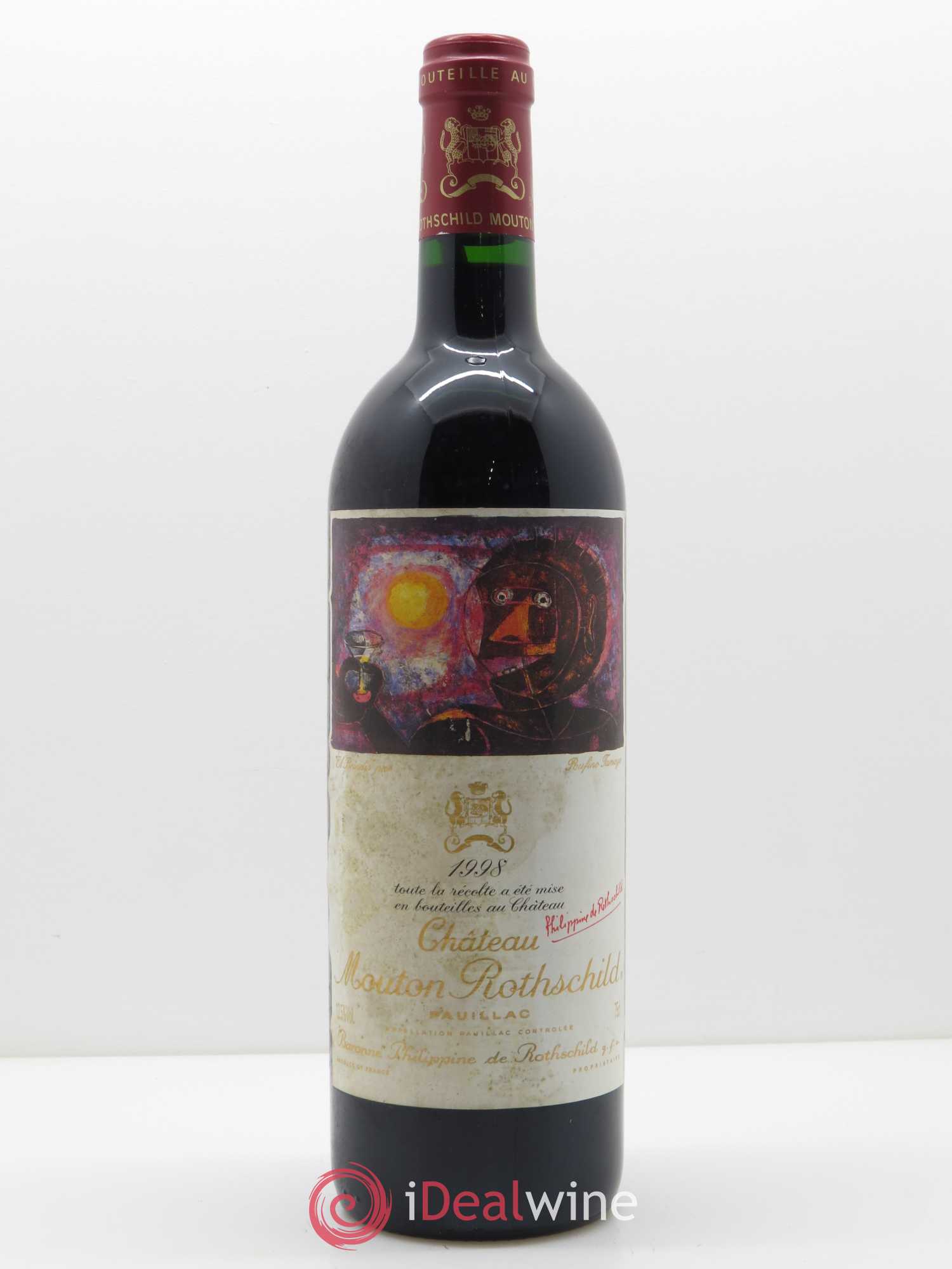 Château Mouton Rothschild 1er Grand Cru Classé 1998 - Lot de 1 bouteille - 0