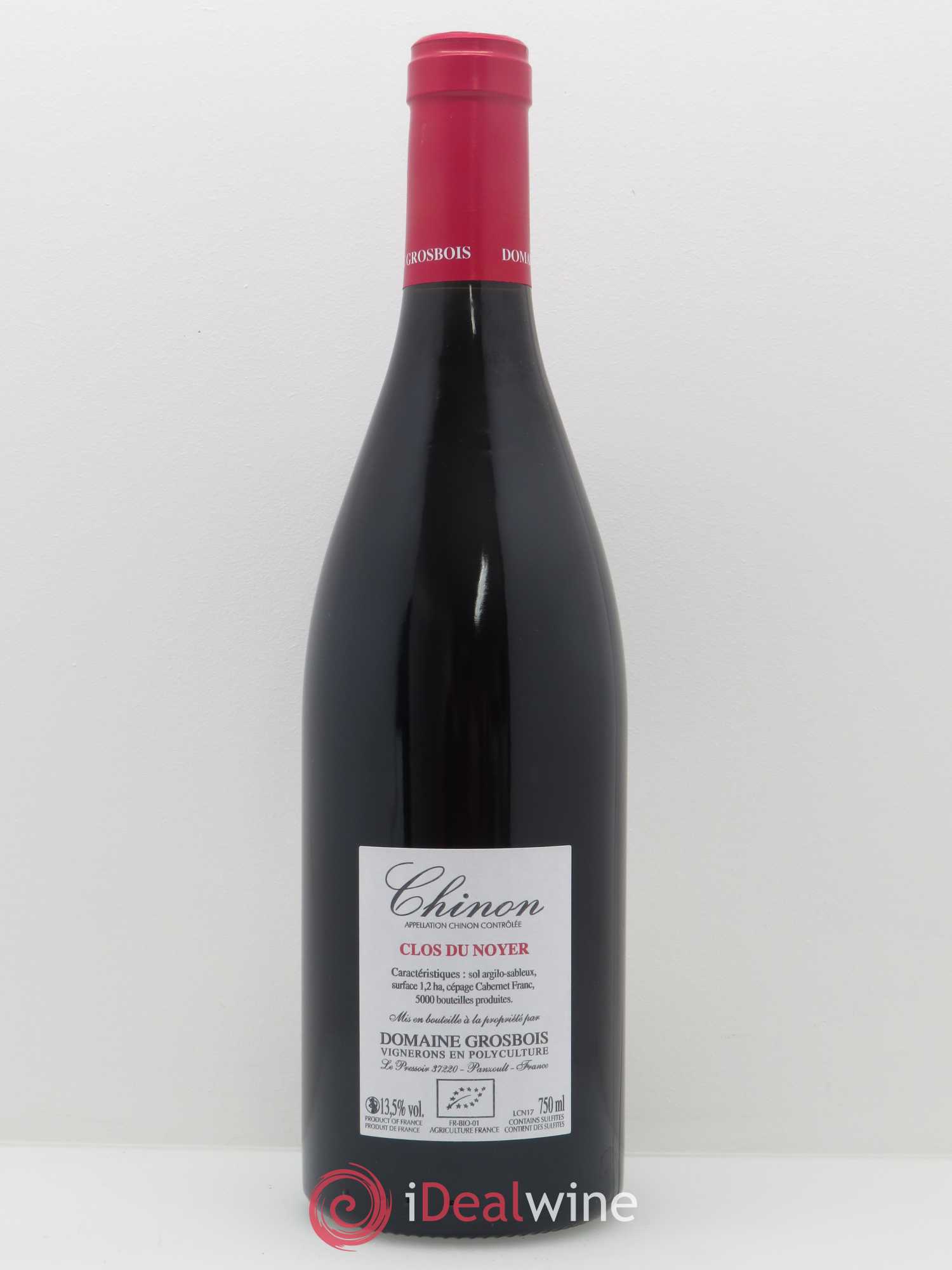Chinon Clos du Noyer Domaine Grosbois 2017 - Lot de 1 bouteille - 1