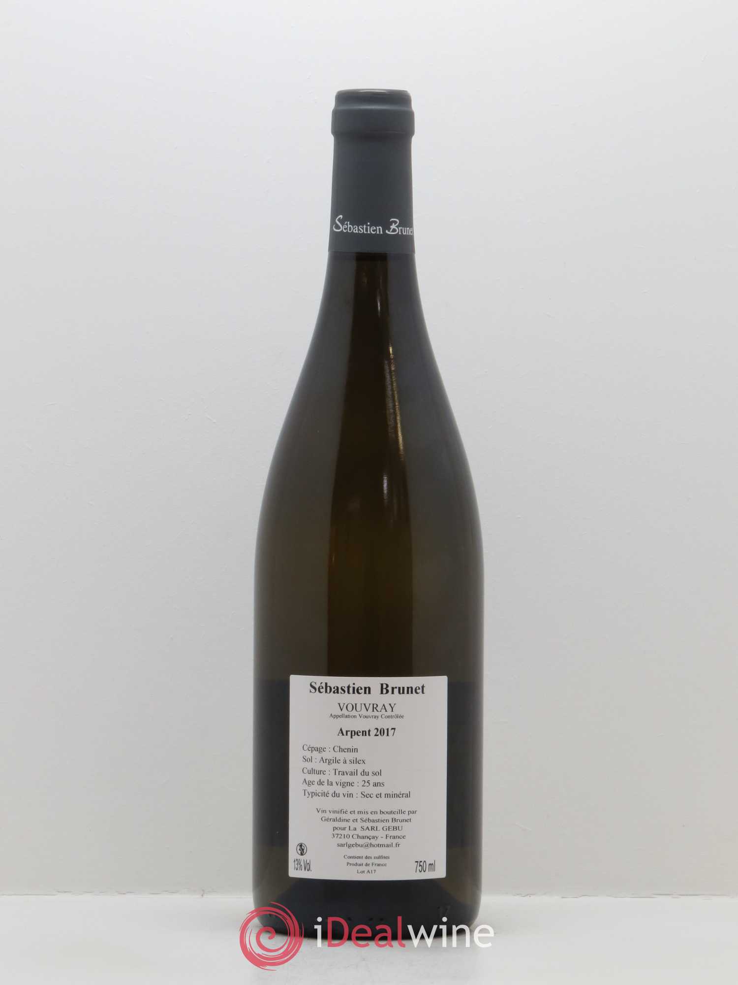 Vouvray Les Arpents Sébastien Brunet 2017 - Lot de 1 bouteille - 1