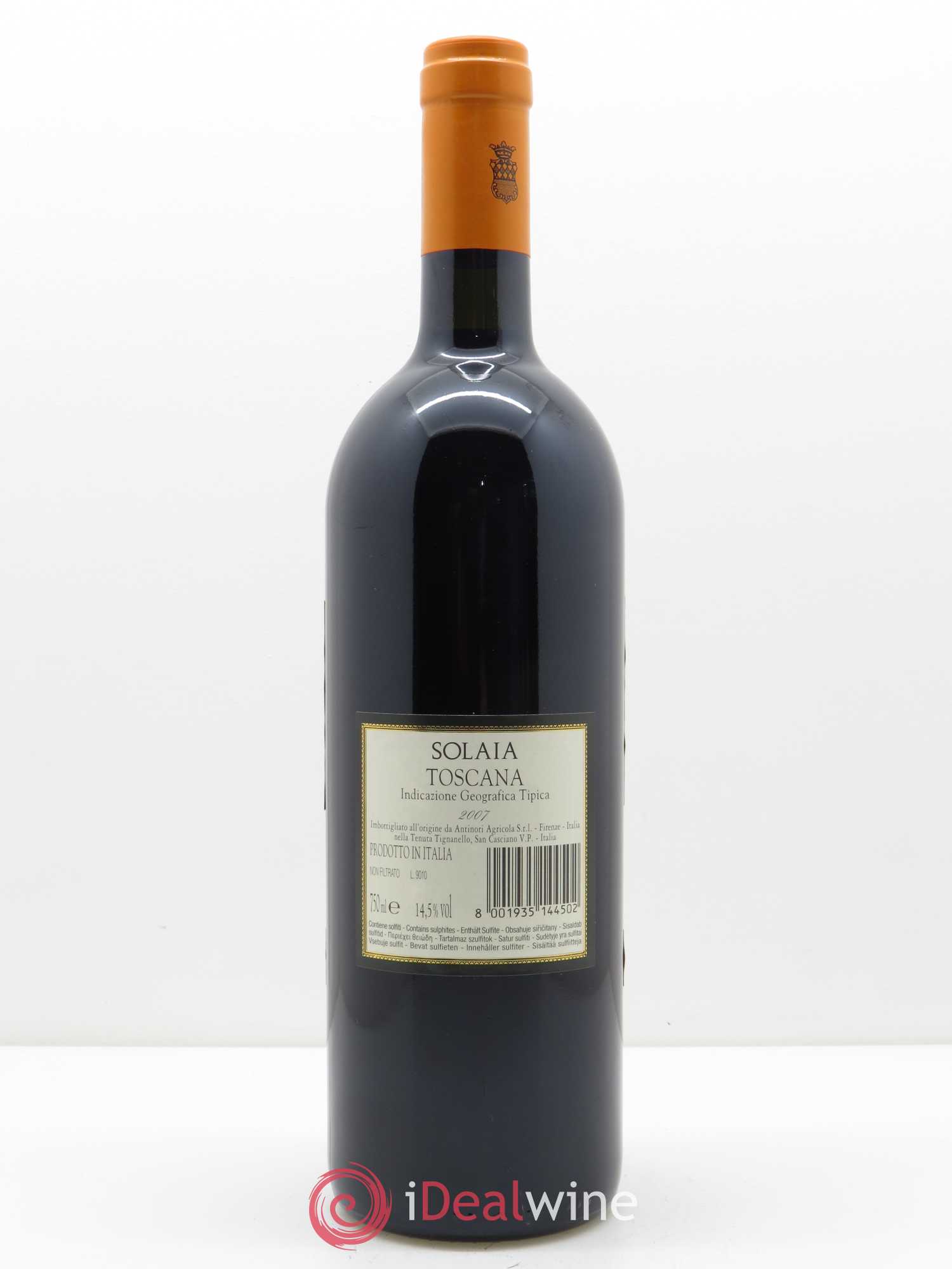 Toscana IGT Solaia Tenuta Tignanello - Marchesi Antinori 2007 - Lot de 1 bouteille - 1