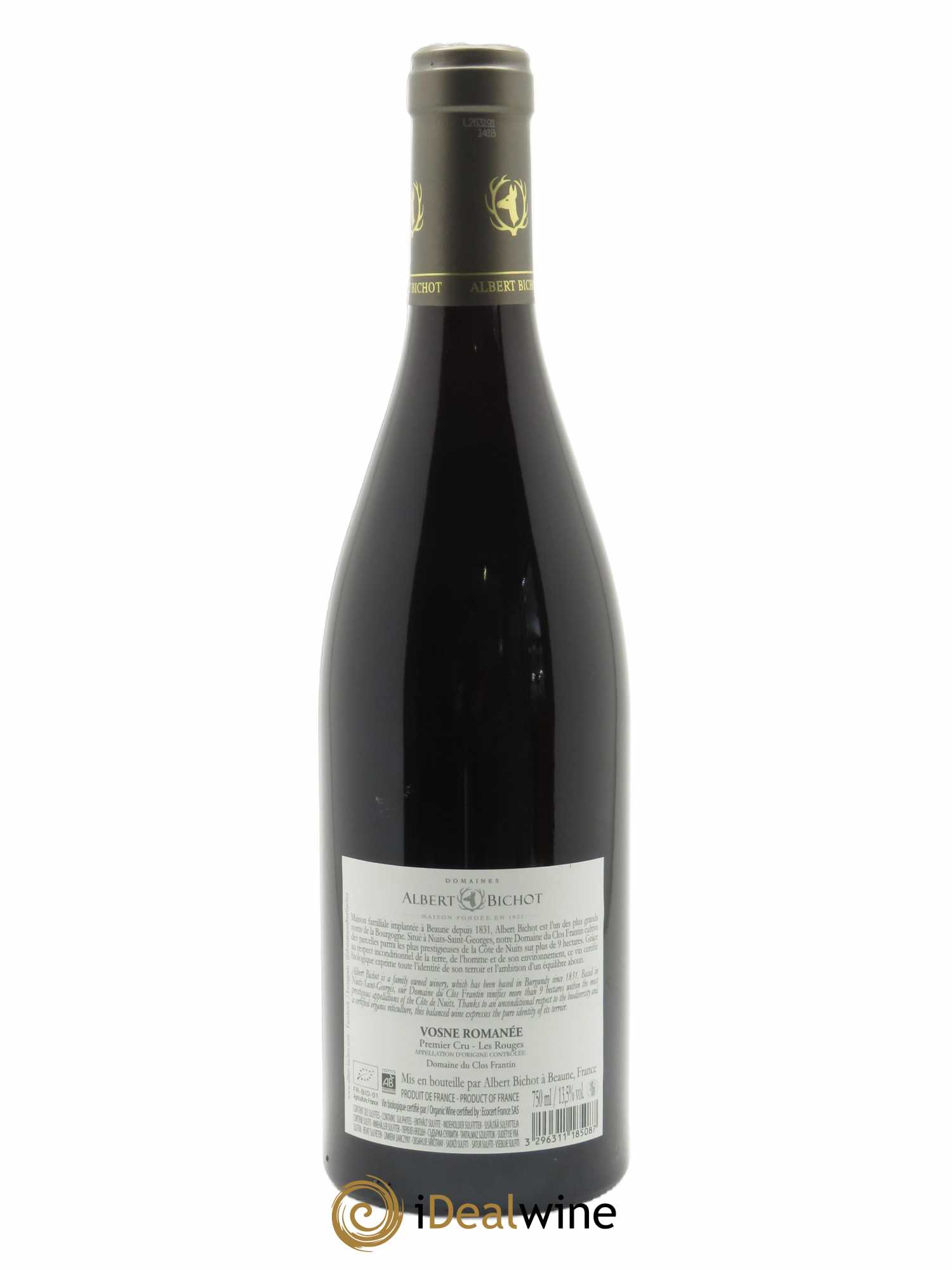 Vosne-Romanée 1er Cru Les Rouges Clos Frantin - Albert Bichot 2018 - Lot of 1 bottle - 1