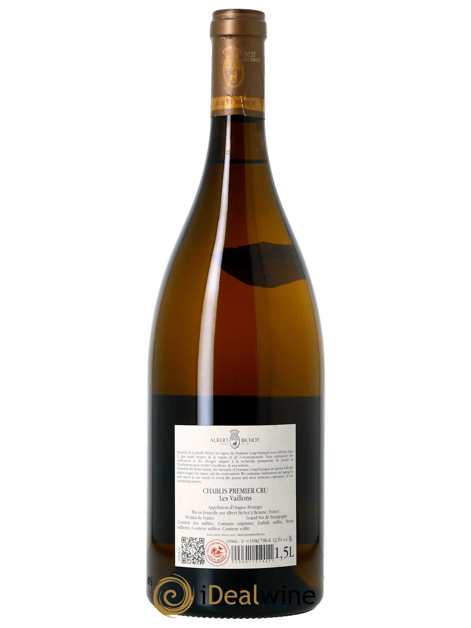 Chablis 1er Cru Vaillons Long Depaquit - Albert Bichot (Domaine) 2021 - Lot of 1 magnum - 1