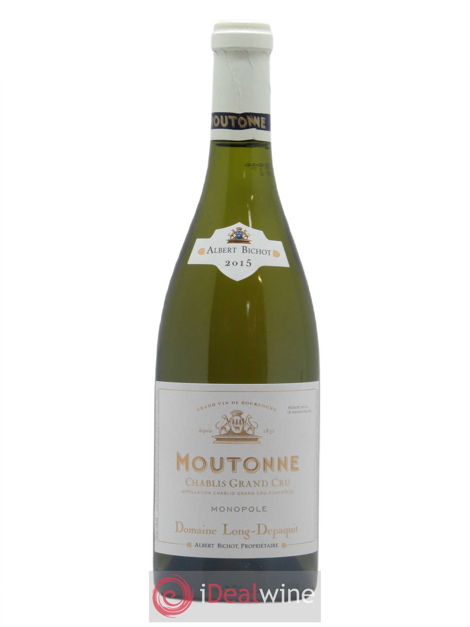 Chablis Grand Cru Moutonne Long Depaquit - Albert Bichot (Domaine) 2015 - Lot de 1 bouteille - 0