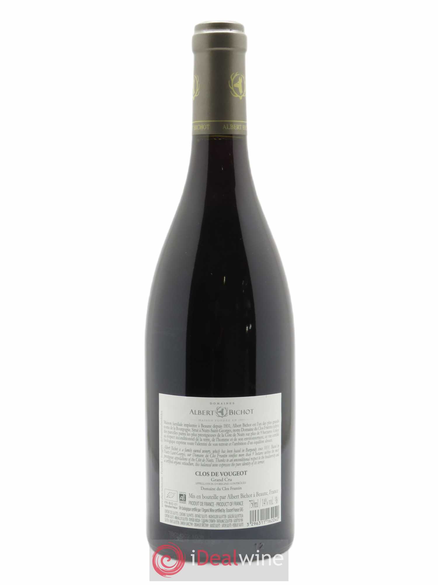 Clos de Vougeot Grand Cru Clos Frantin - Albert Bichot 2019 - Lot of 1 bottle - 1