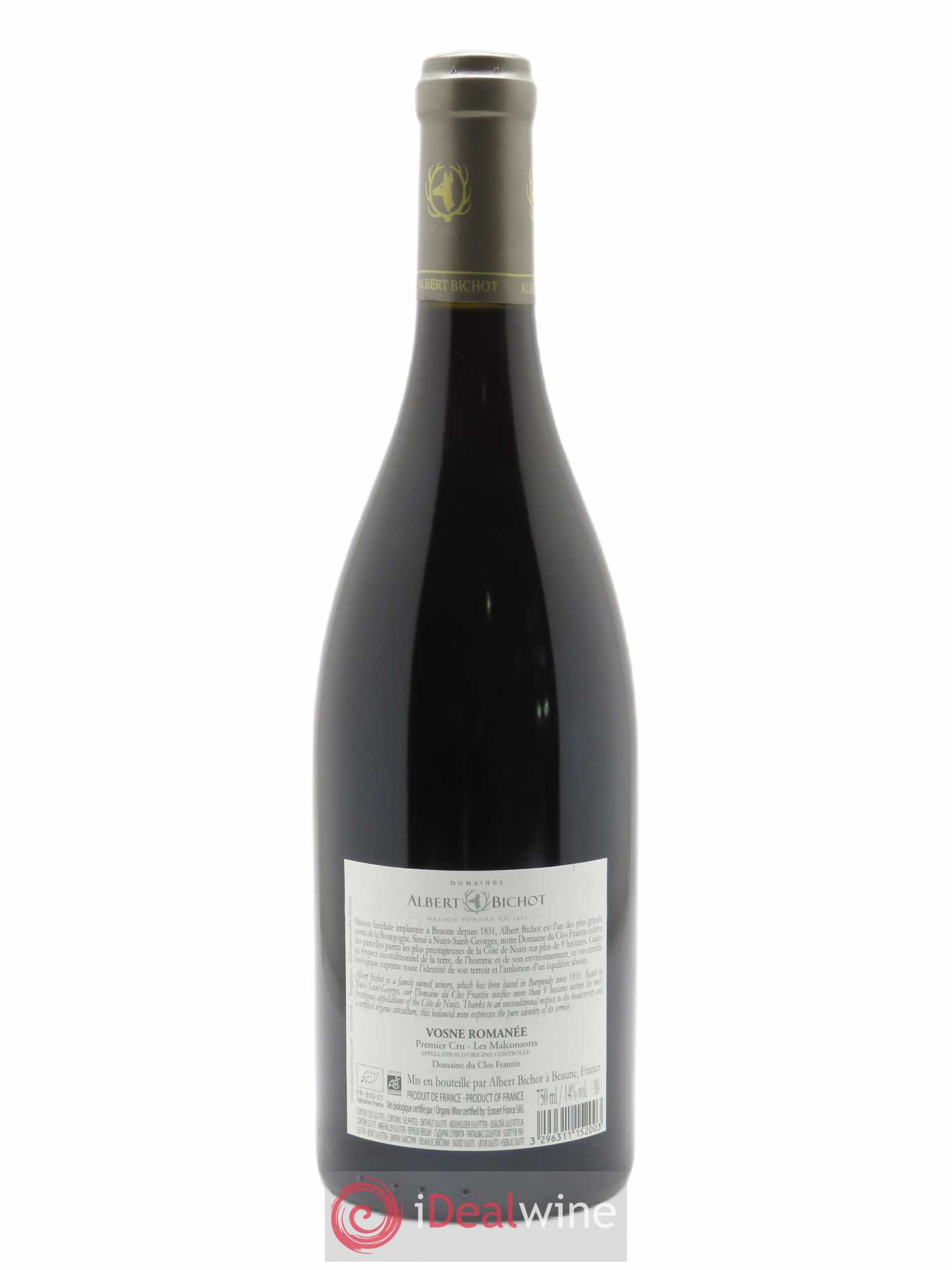 Vosne-Romanée 1er Cru Les Malconsorts Clos Frantin - Albert Bichot 2019 - Lot de 1 bouteille - 1
