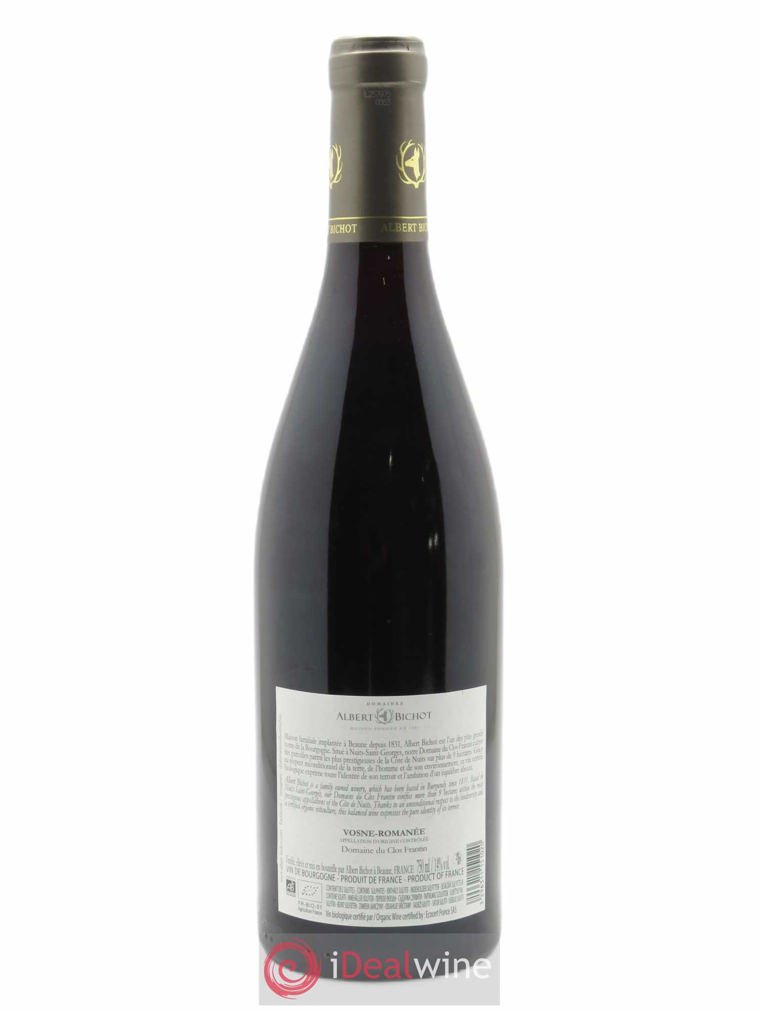 Vosne-Romanée Clos Frantin - Albert Bichot 2019 - Lot de 1 bouteille - 1