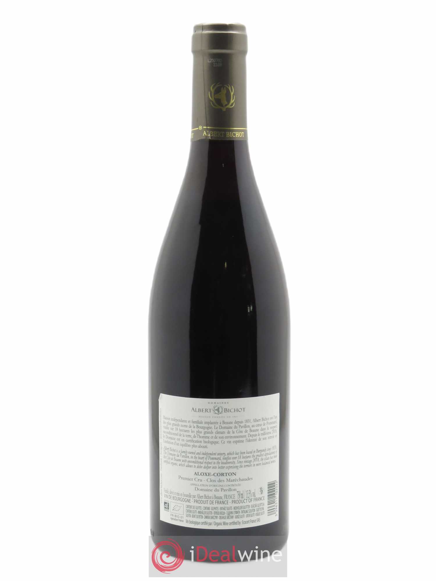 Aloxe-Corton 1er Cru Clos des Maréchaudes Domaine du Pavillon - Albert Bichot 2019 - Lot de 1 bouteille - 1