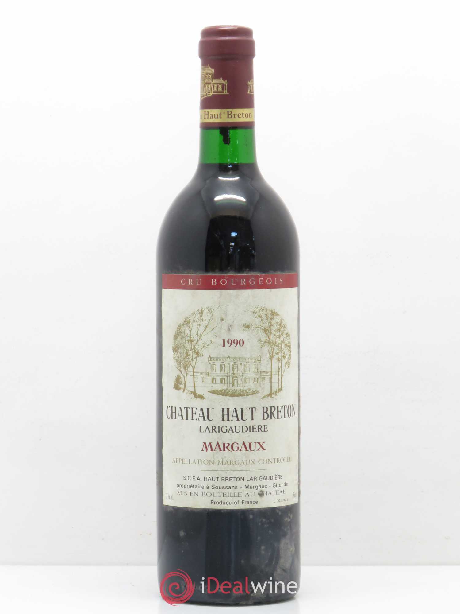 Château Haut Breton Larigaudière Cru Bourgeois (sans prix de réserve) 1990 - Lot de 1 bouteille - 0