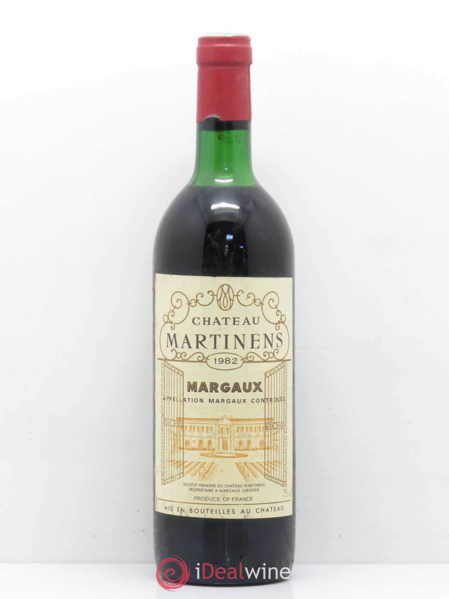 Château Martinens Cru Bourgeois 1982 - Lot de 1 bouteille - 0