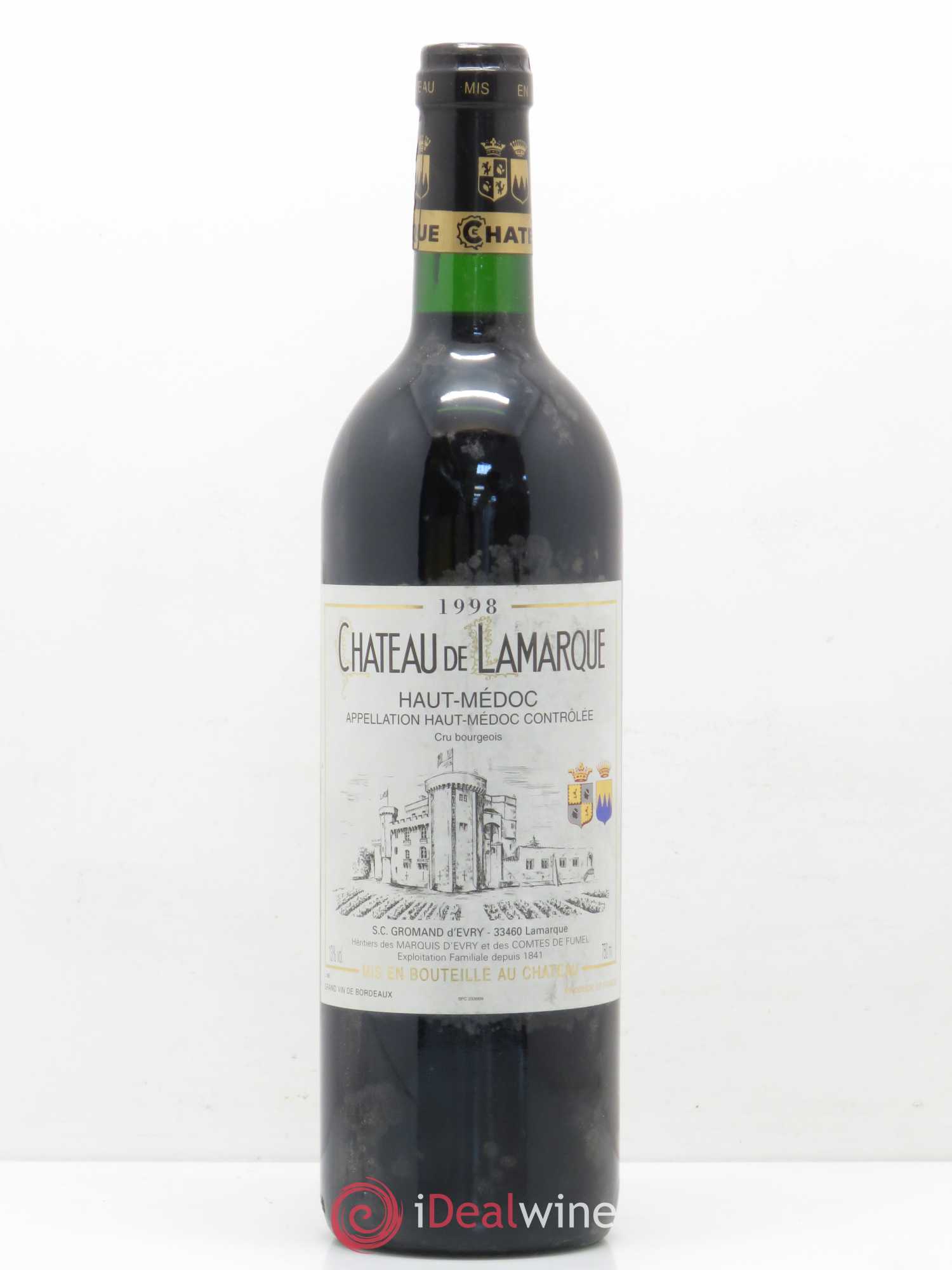 Château de Lamarque Cru Bourgeois (sans prix de réserve) 1998 - Lot de 1 bouteille - 0