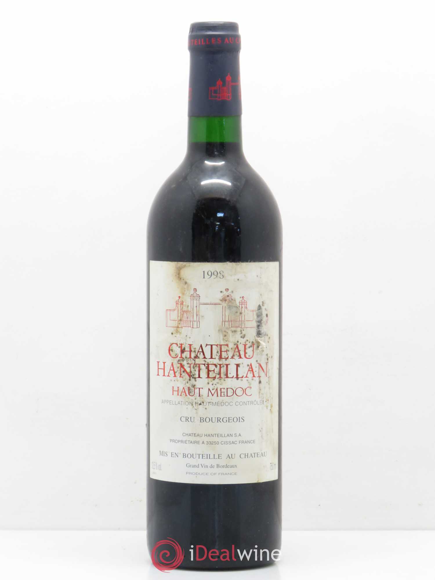 Château Hanteillan Cru Bourgeois (sans prix de réserve) 1998 - Lot de 1 bouteille - 0