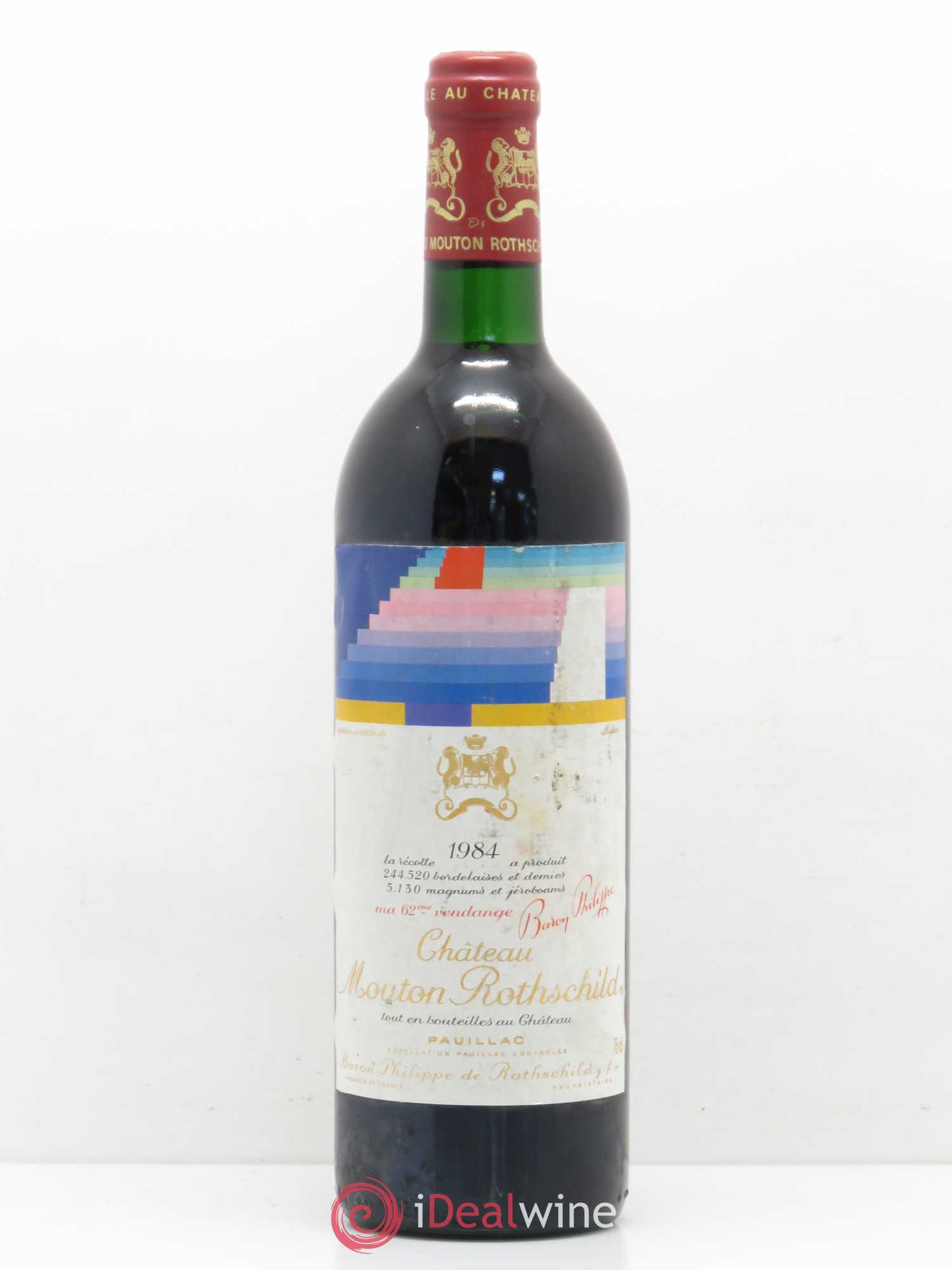 Château Mouton Rothschild 1er Grand Cru Classé 1984 - Lot de 1 bouteille - 0